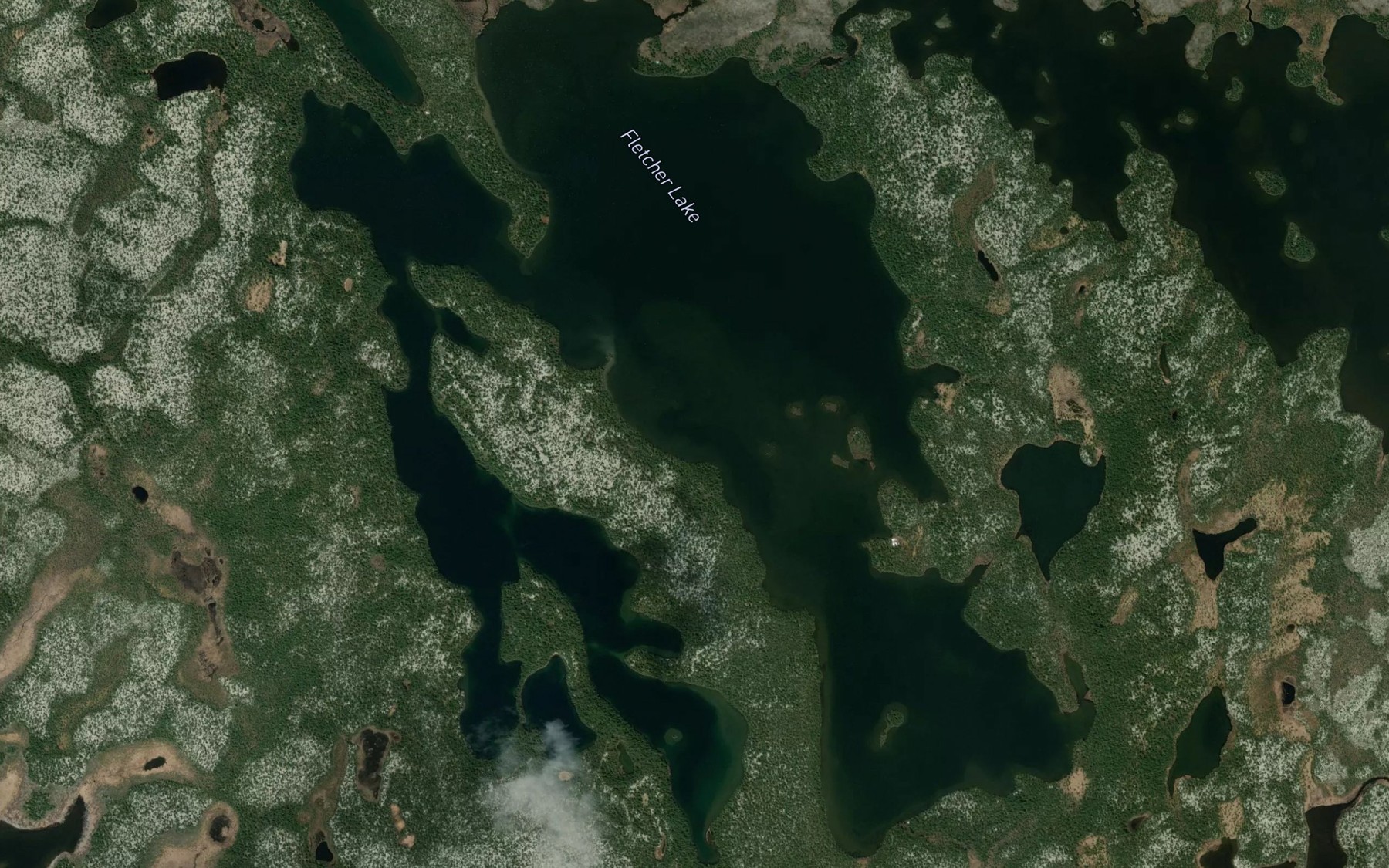 Satellite map of the Fletcher Lake