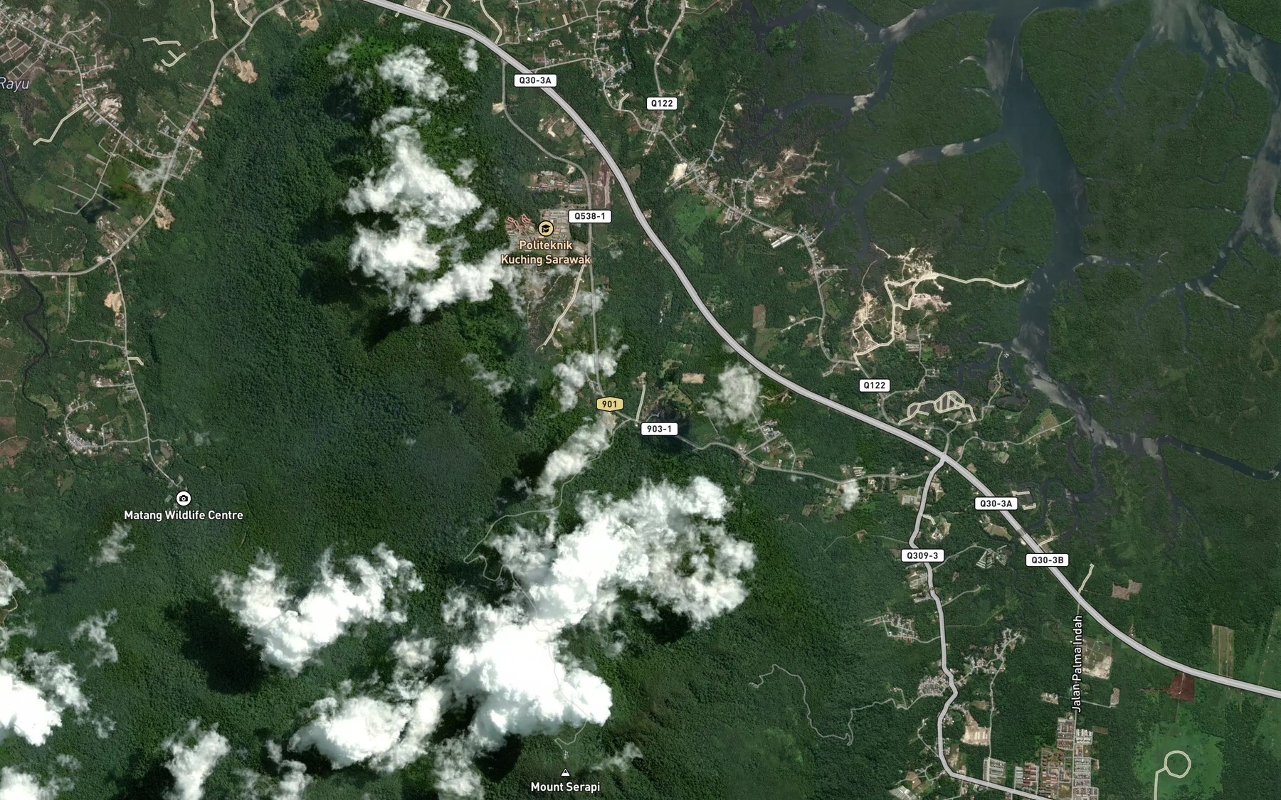 Satellite map of the Sungai Bawang