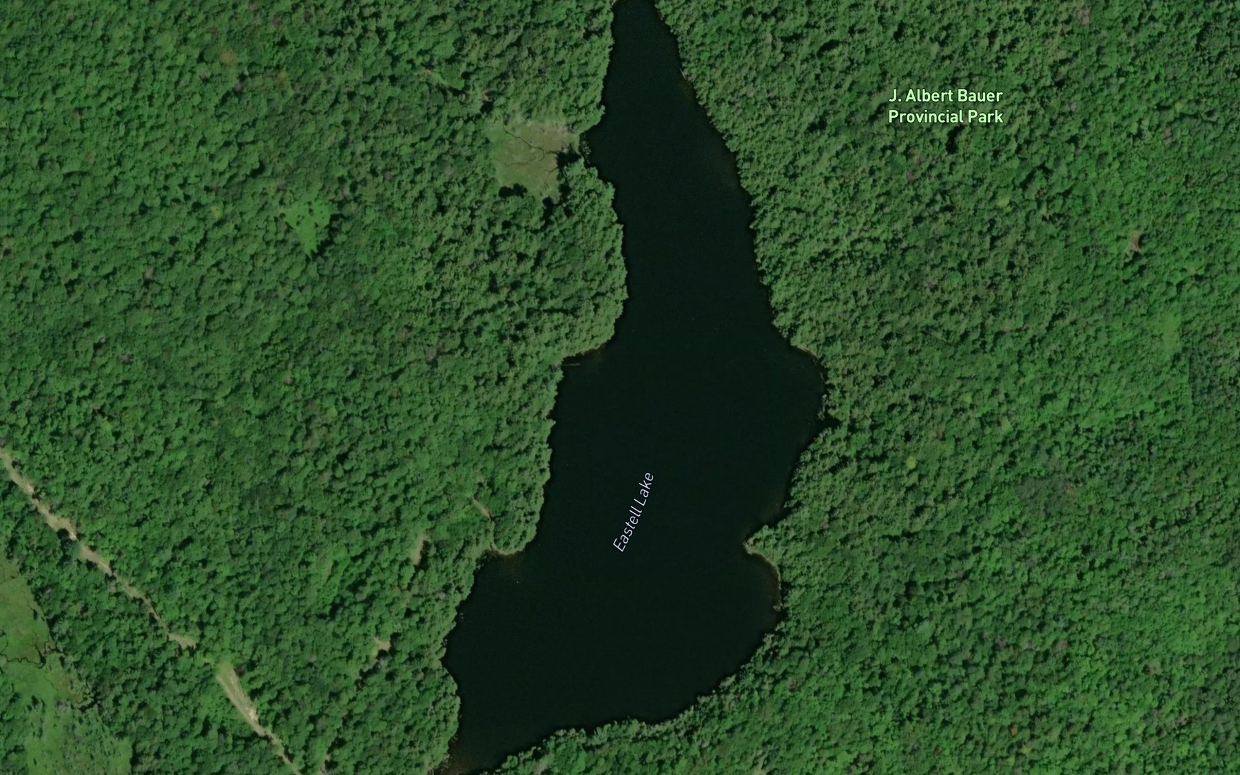 Satellite map of the Eastell Lake