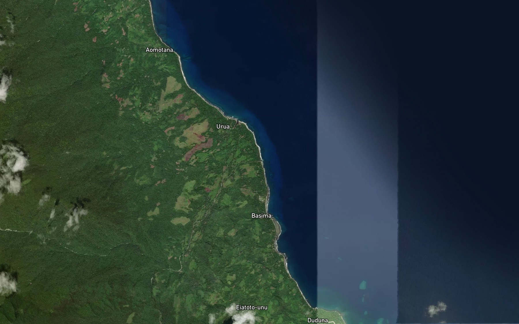 Satellite map of the Basuenoia River