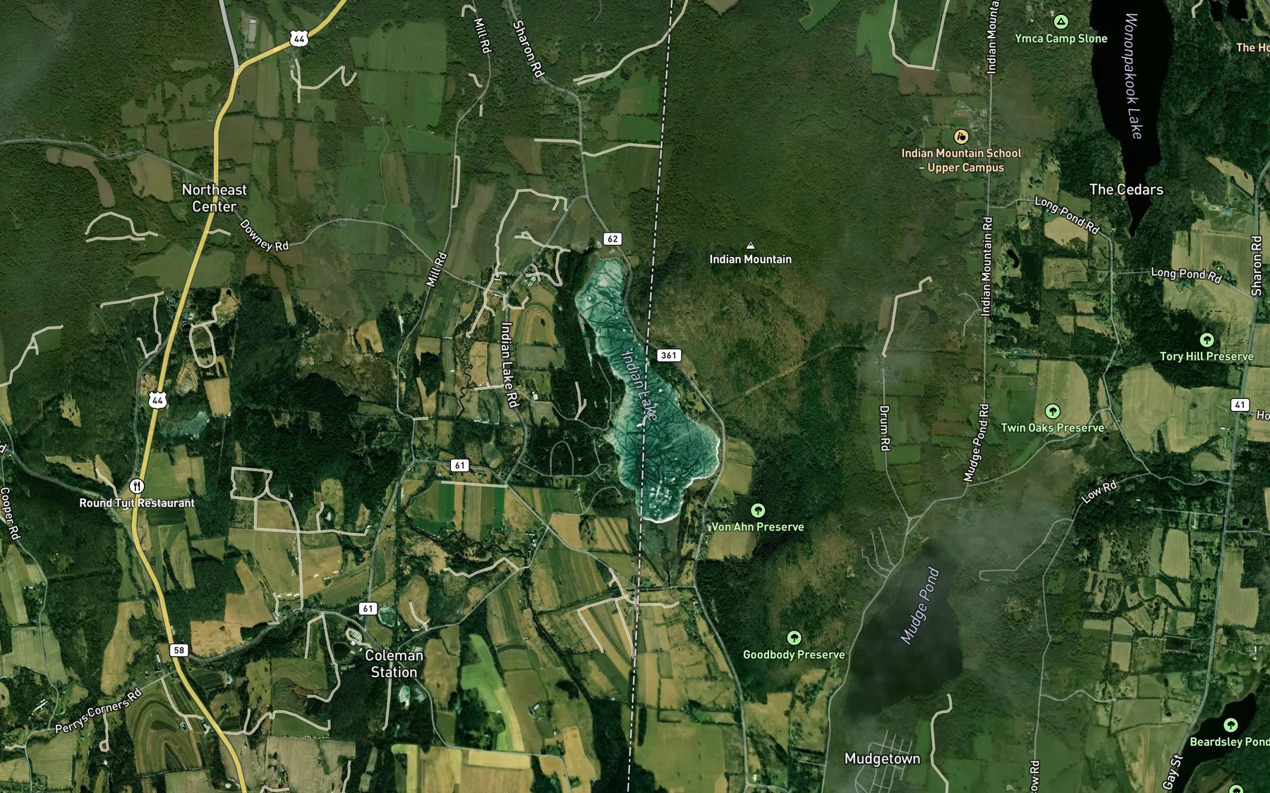 Satellite map of the Indian Lake