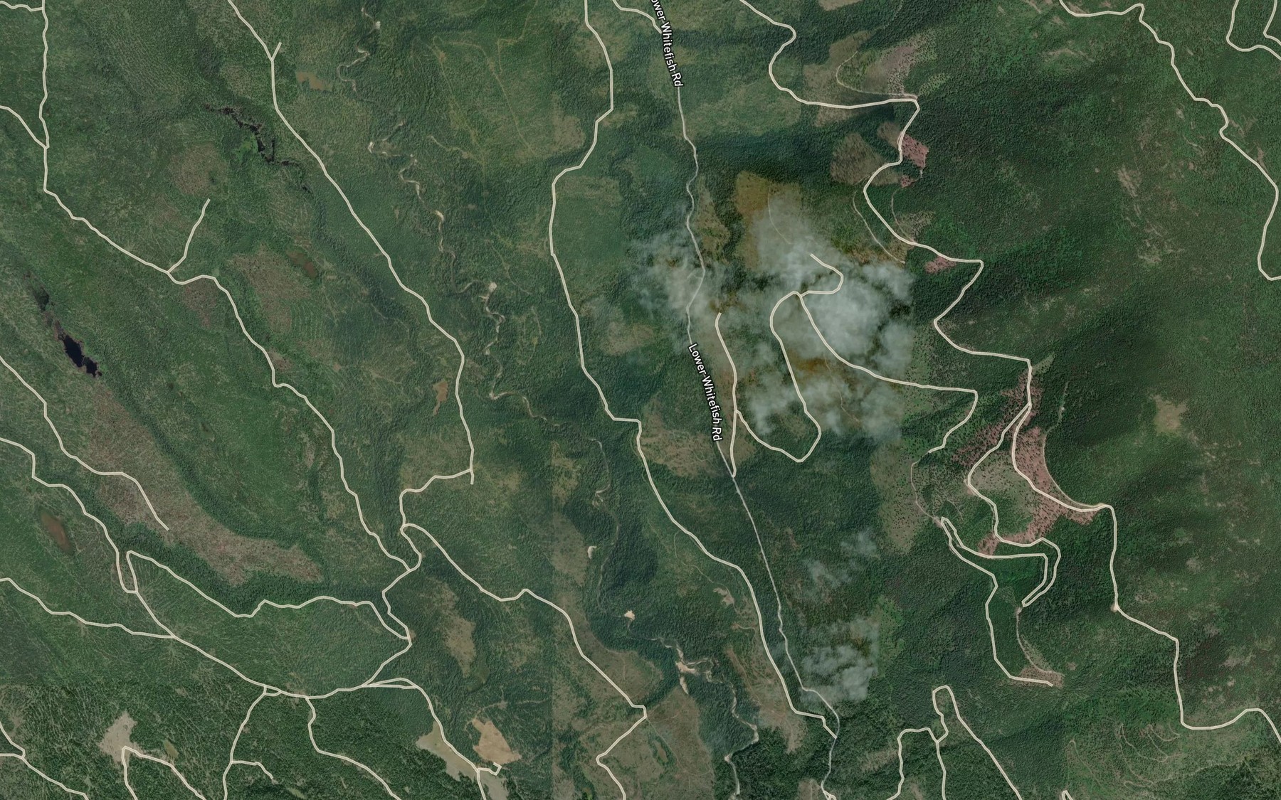 Satellite map of the Trail Creek