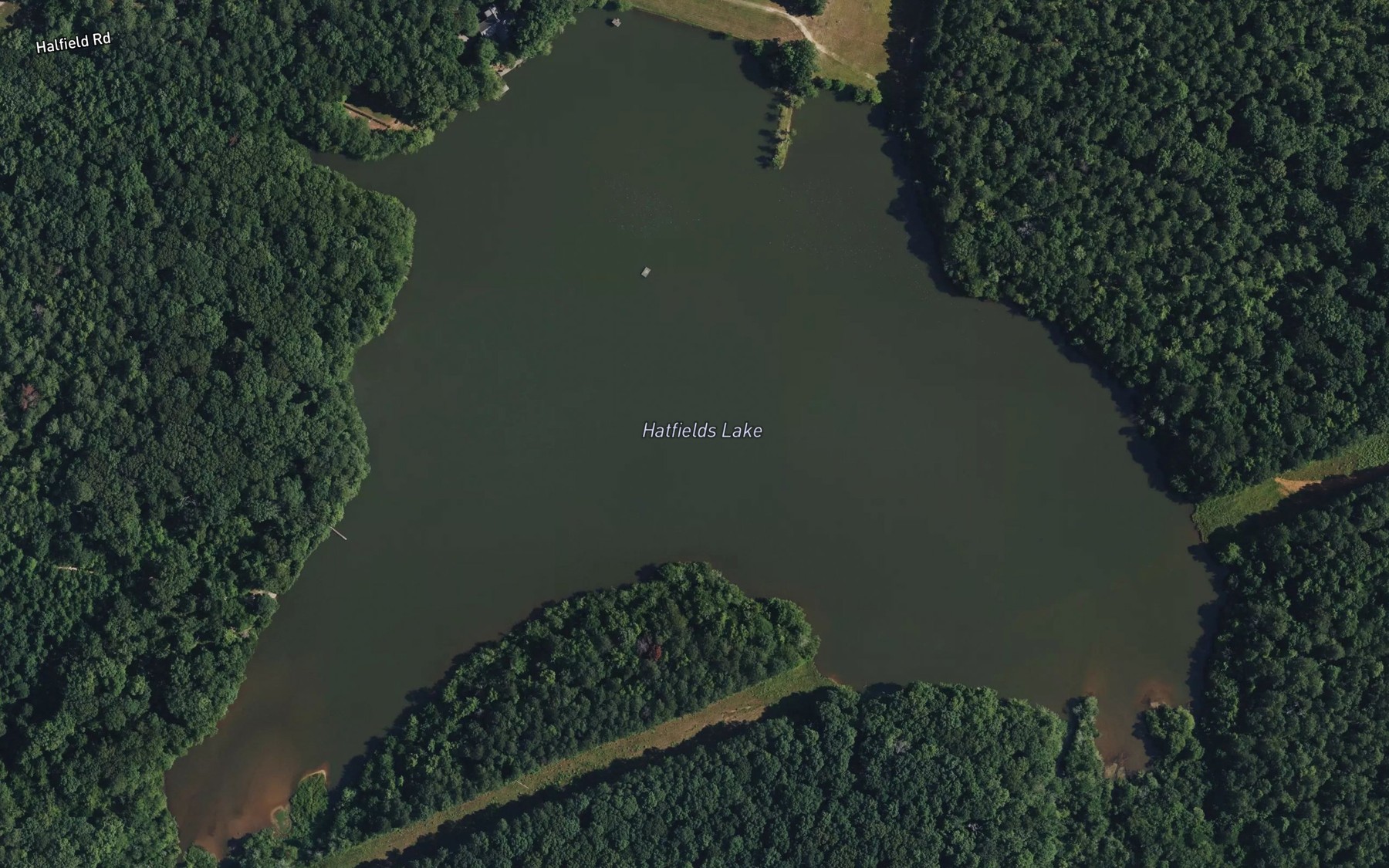 Satellite map of the Hatfields Lake