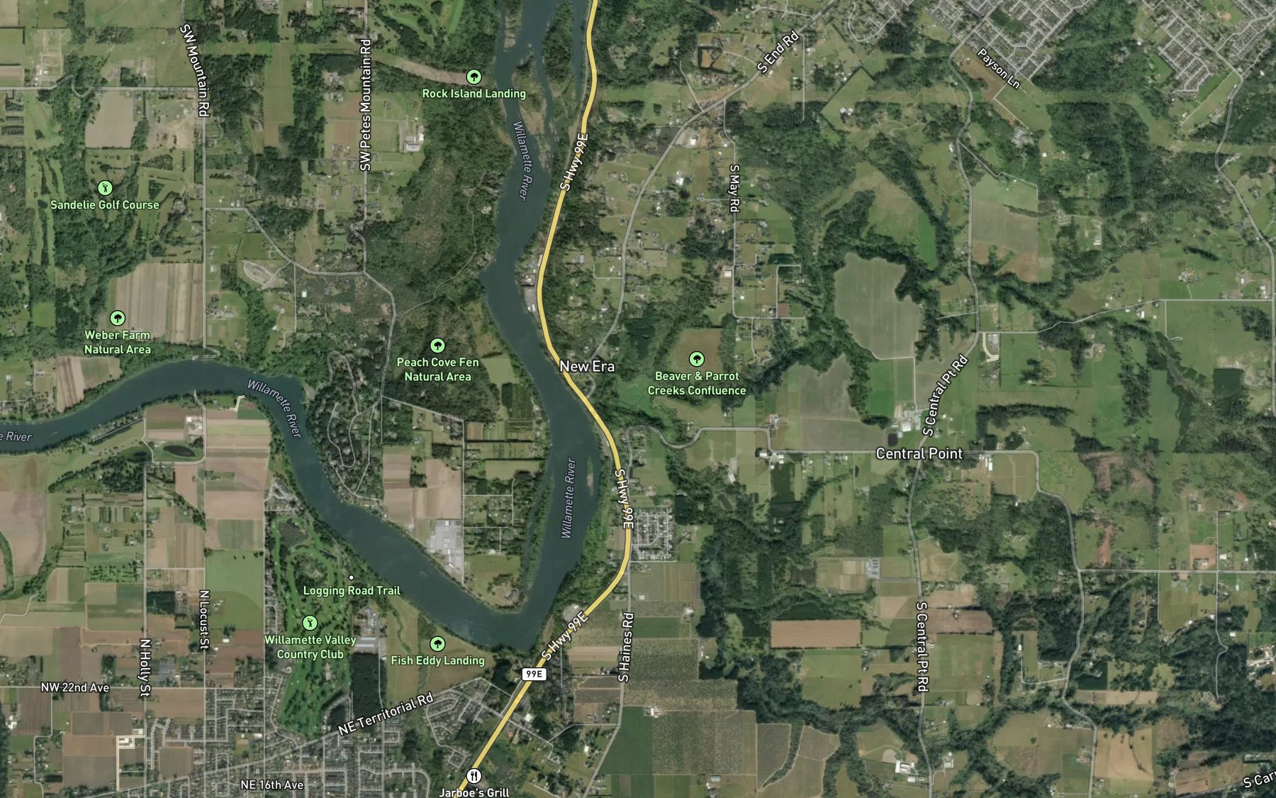 Satellite map of the Sevcik Pond