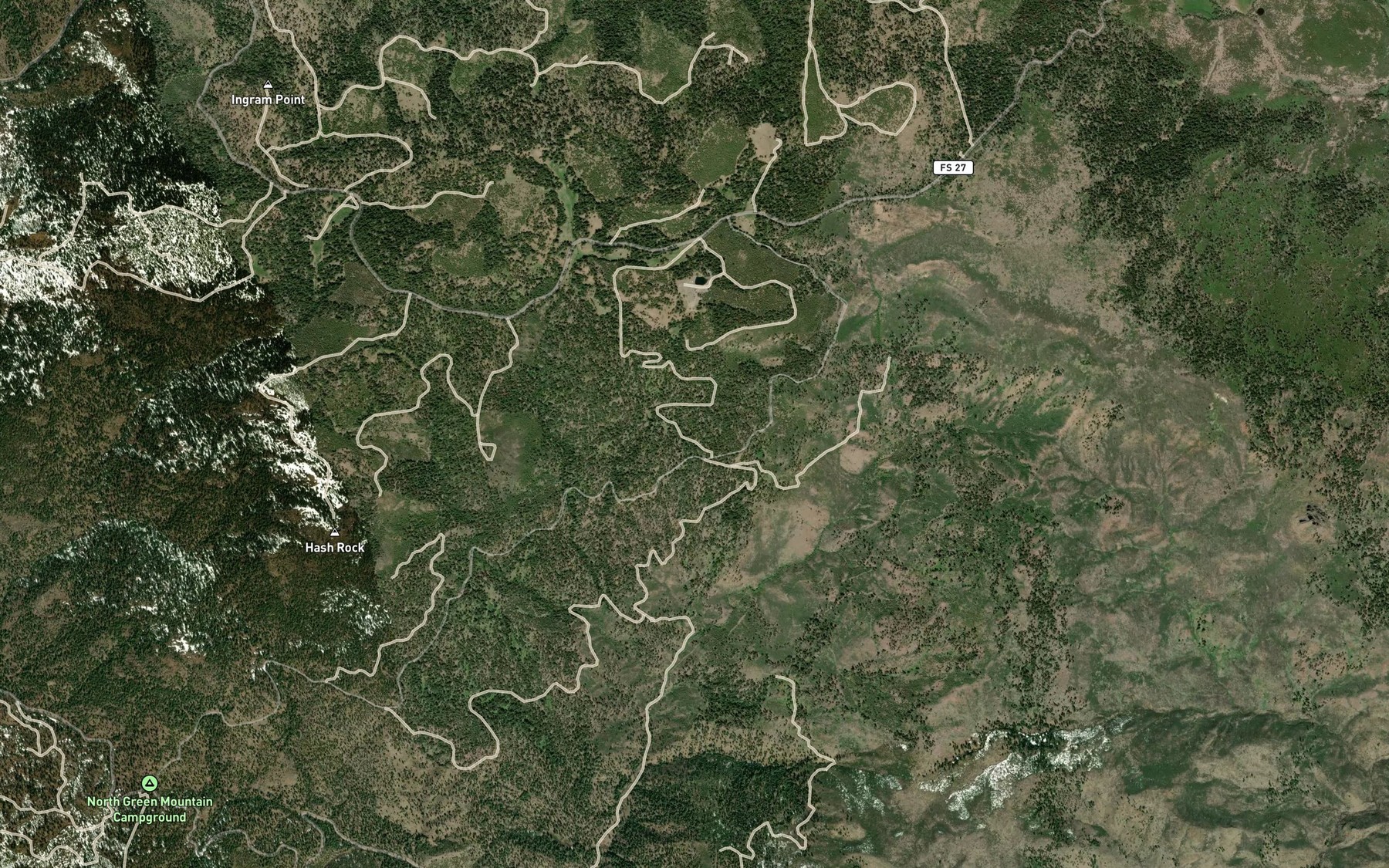 Satellite map of the Rock Spring