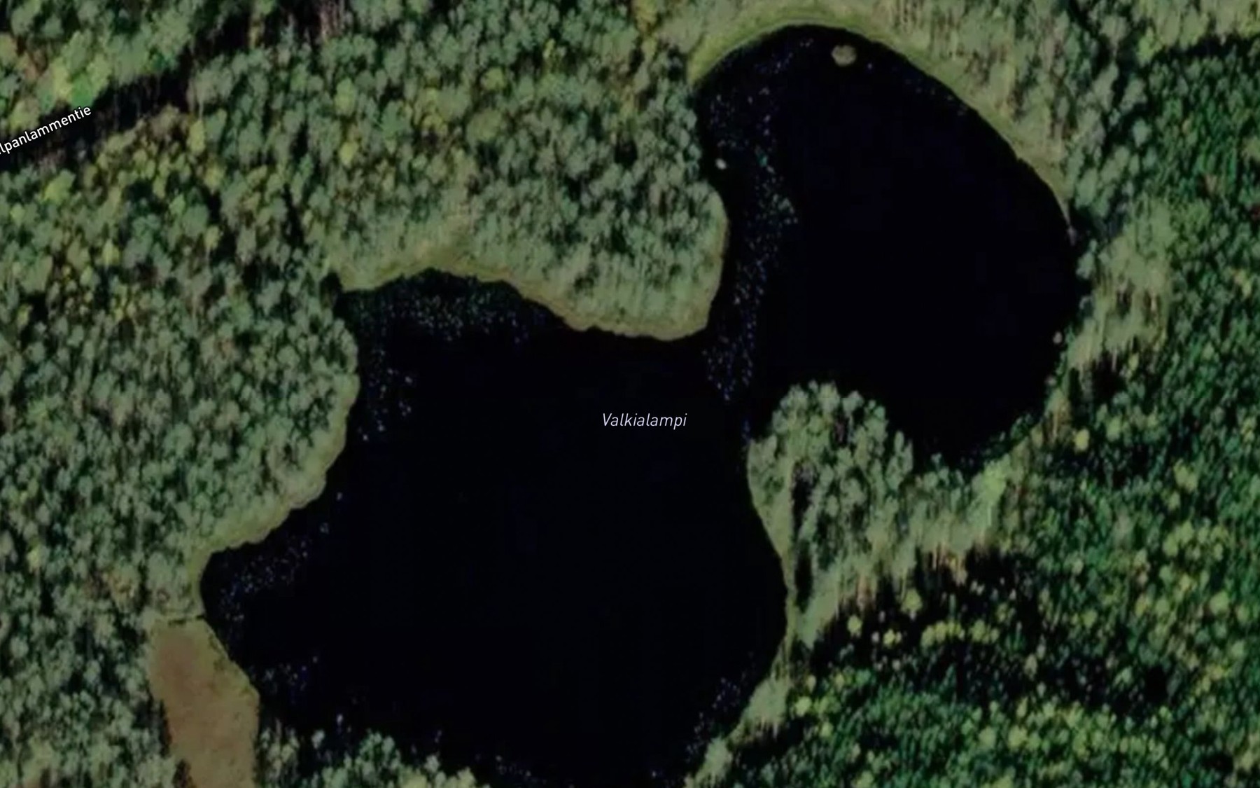 Satellite map of the Valkialampi