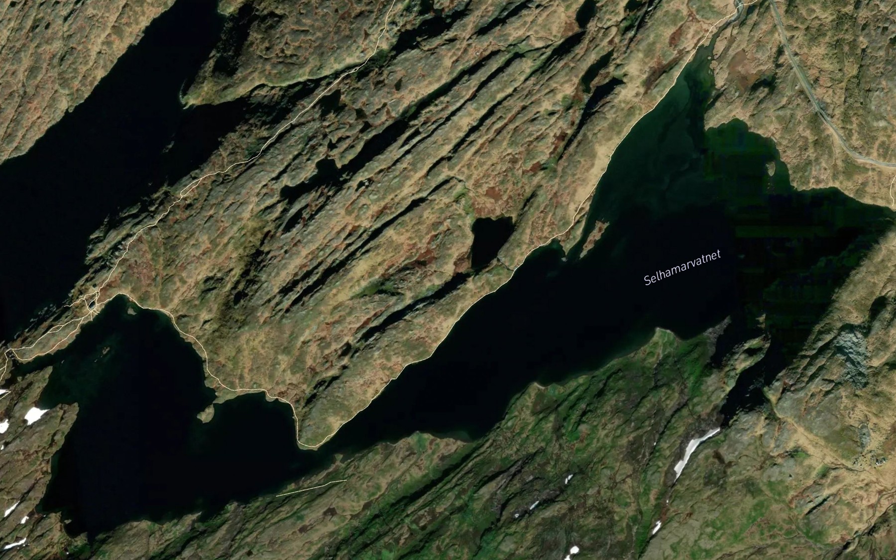 Satellite map of the Selhamarvatnet