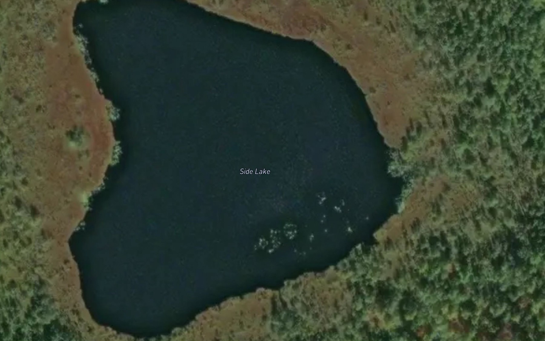 Satellite map of the Side Lake
