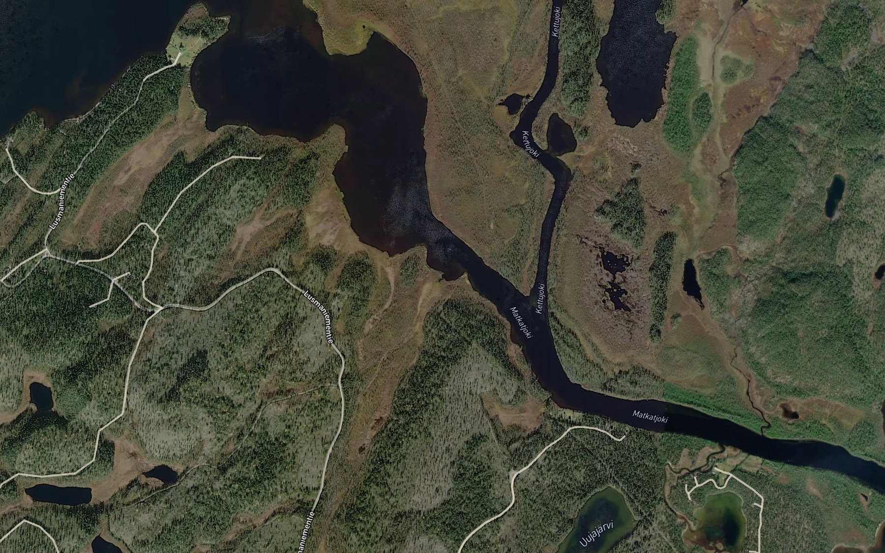 Satellite map of the Palovaaranoja