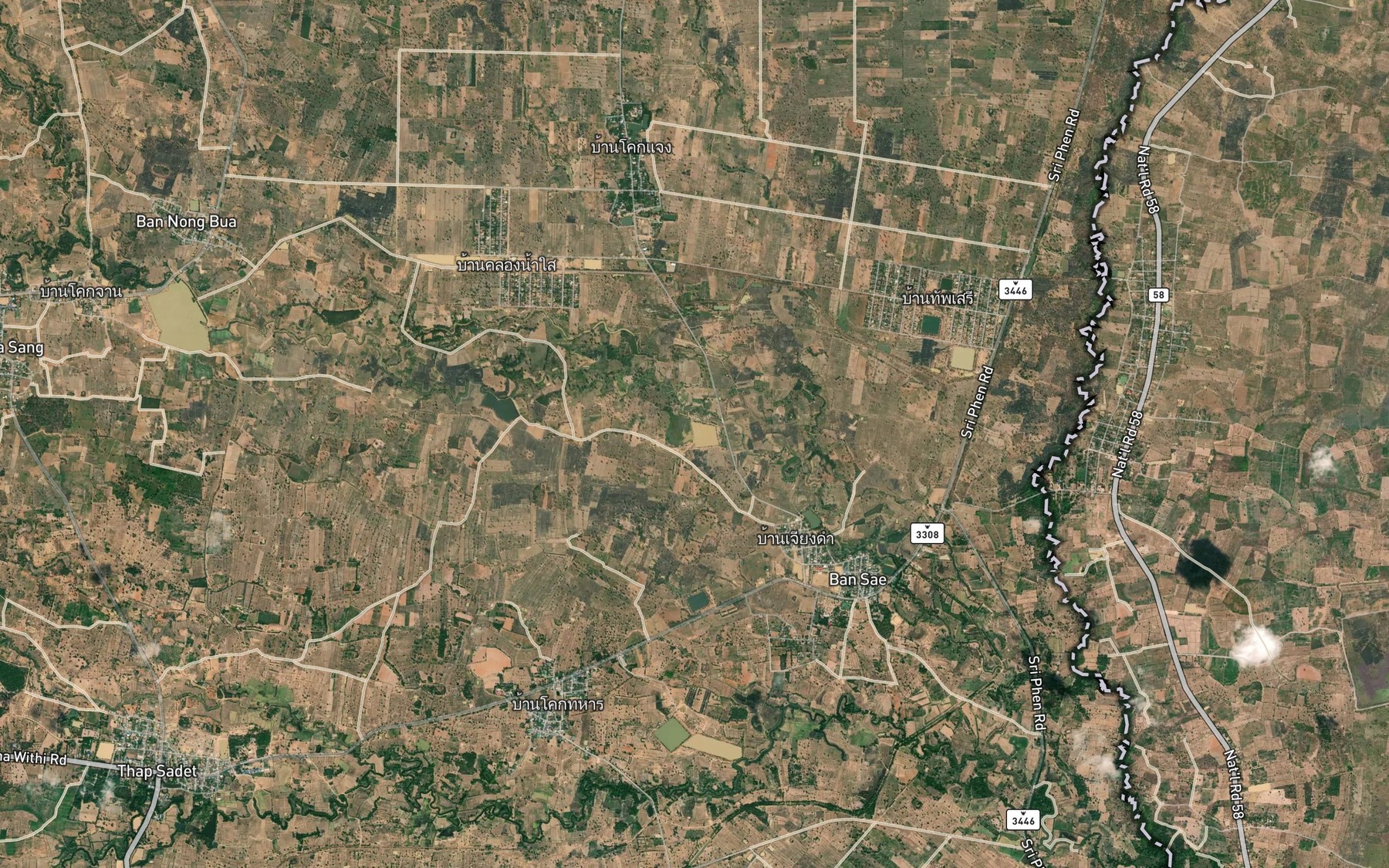Satellite map of the Nong Sadet
