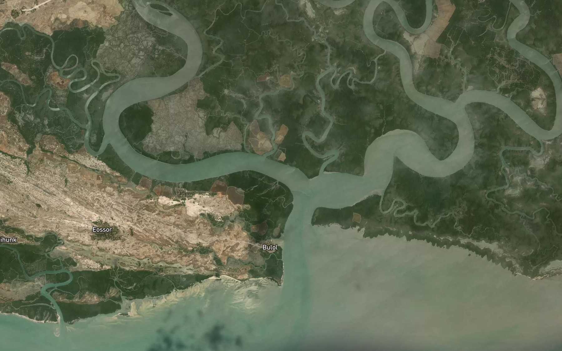 Satellite map of the Rio Defename