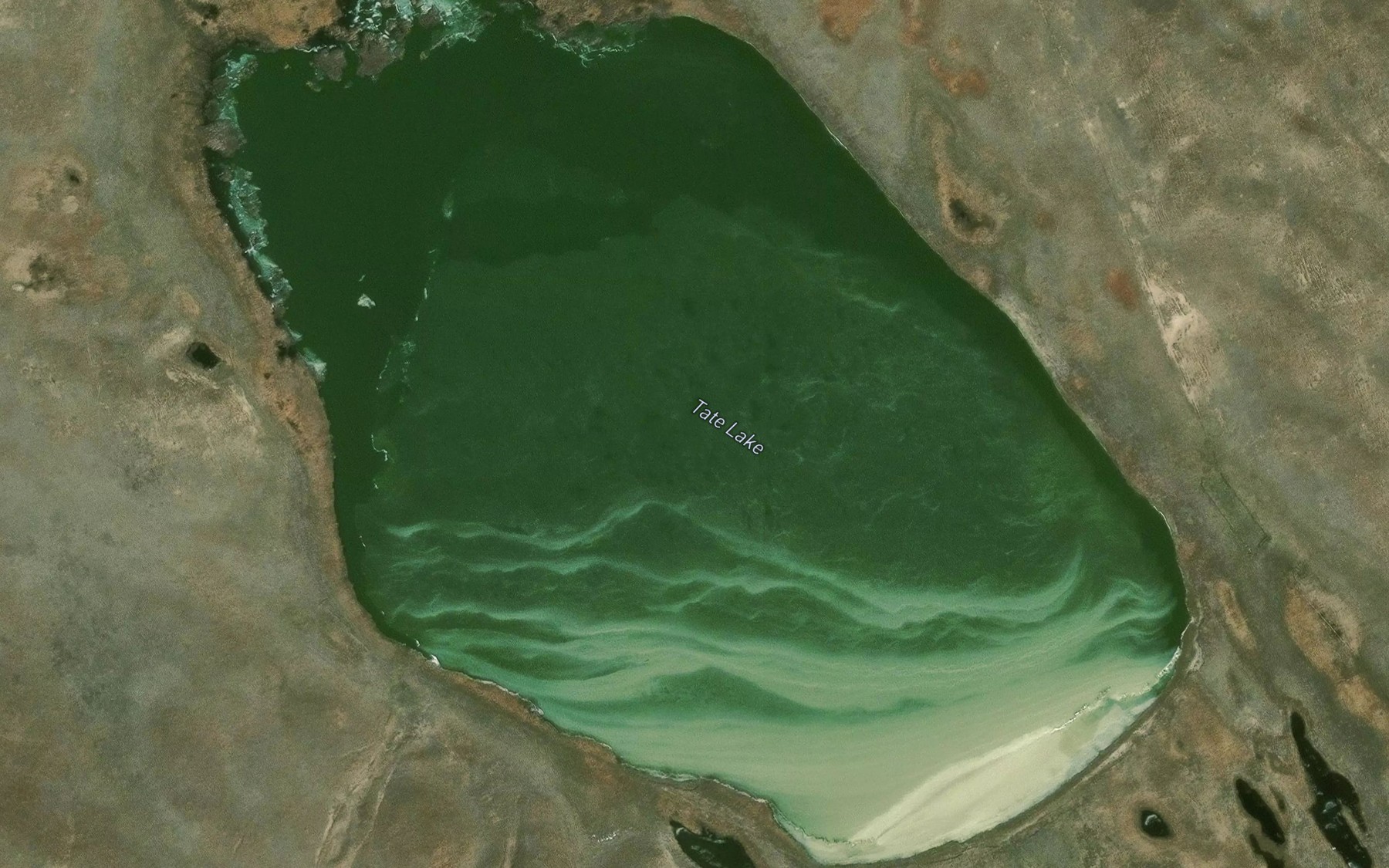 Satellite map of the Tate Lake