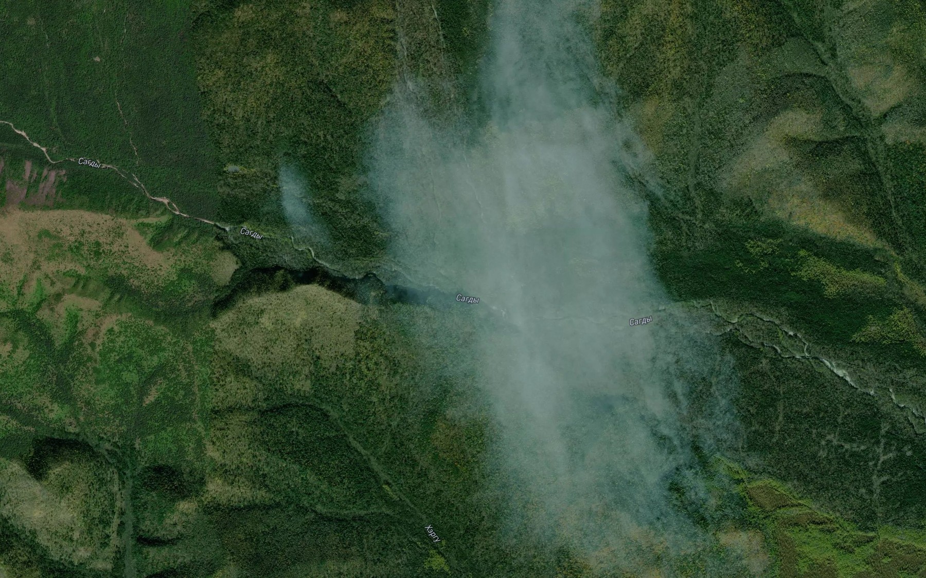 Satellite map of the Dzhaki