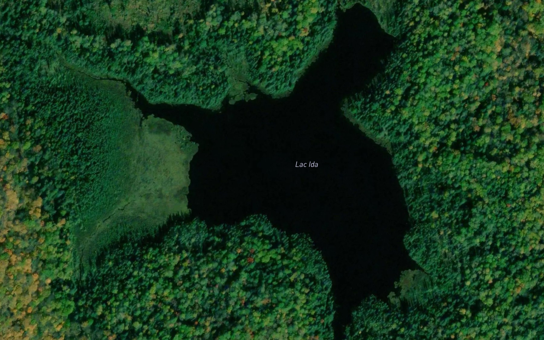 Satellite map of the Lac Ida