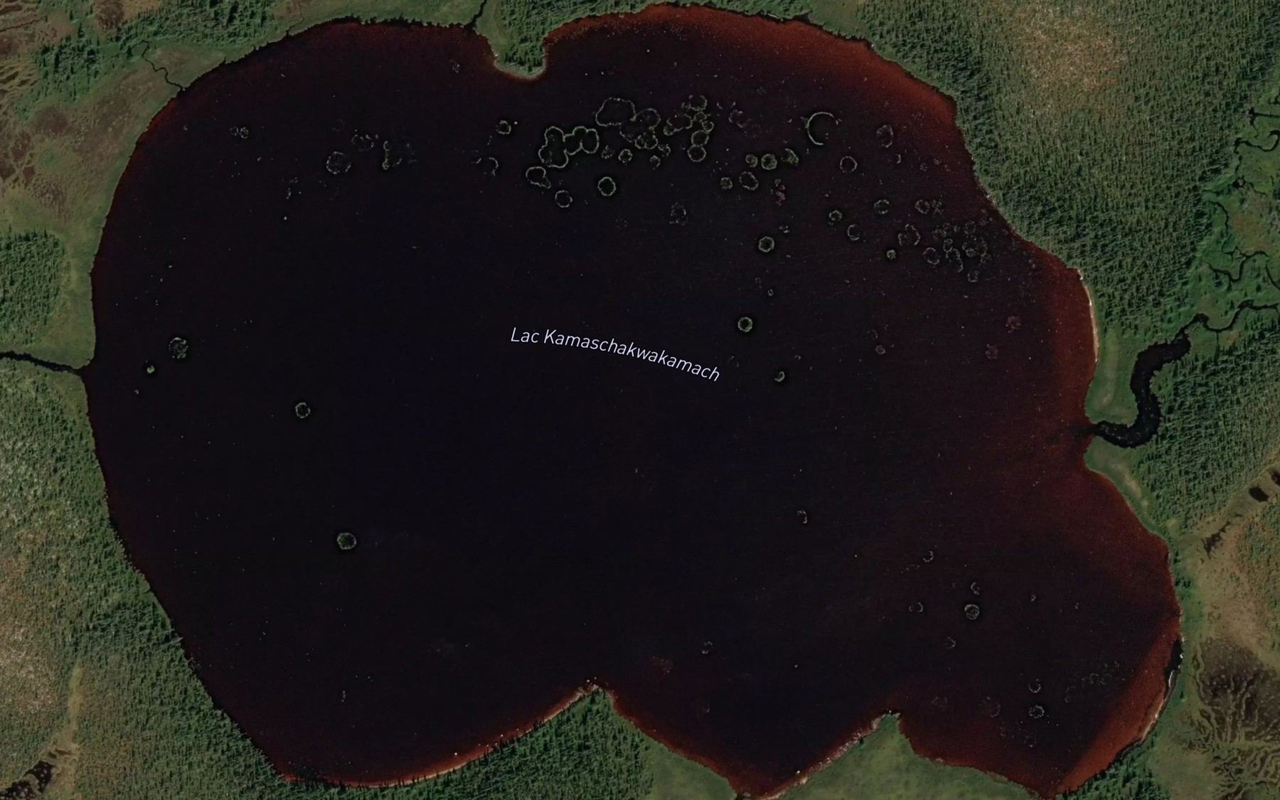 Satellite map of the Lac Kamaschakwakamach