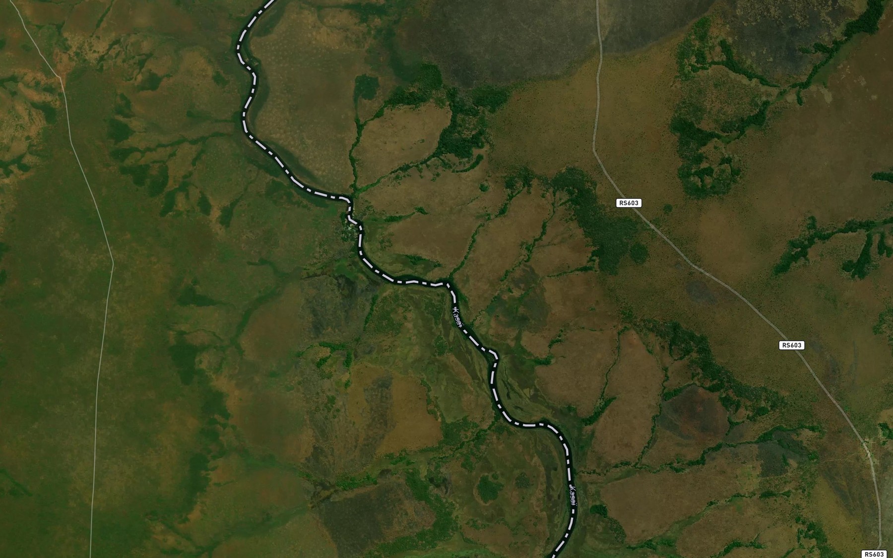 Satellite map of the Kalemba