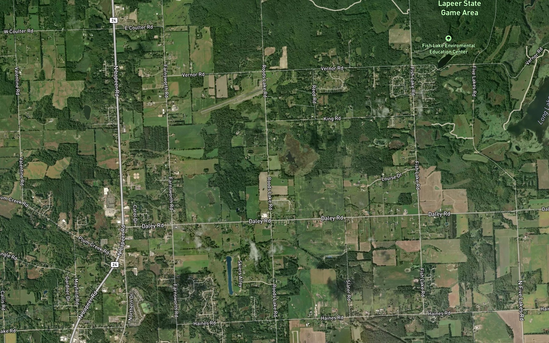 Satellite map of the Murlin Lake Drain