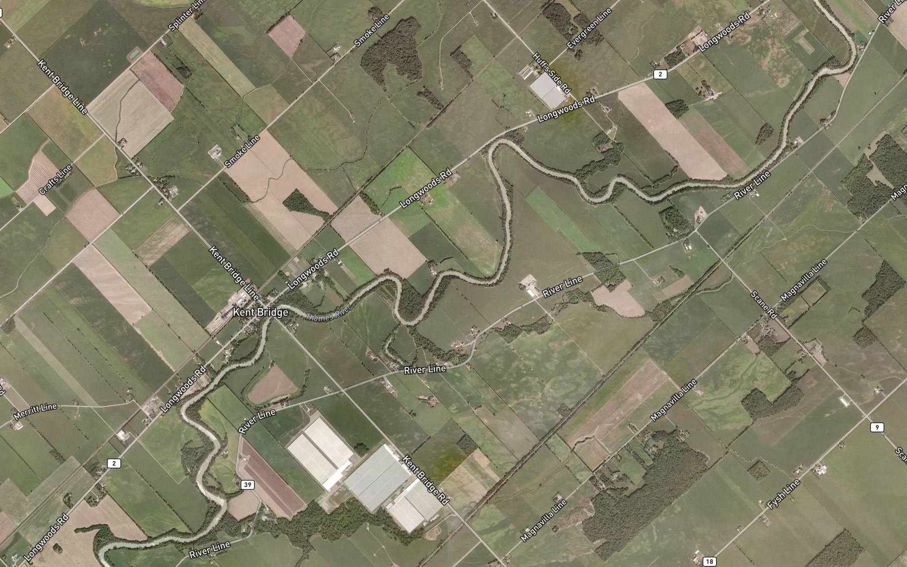 Satellite map of the Julian Drain
