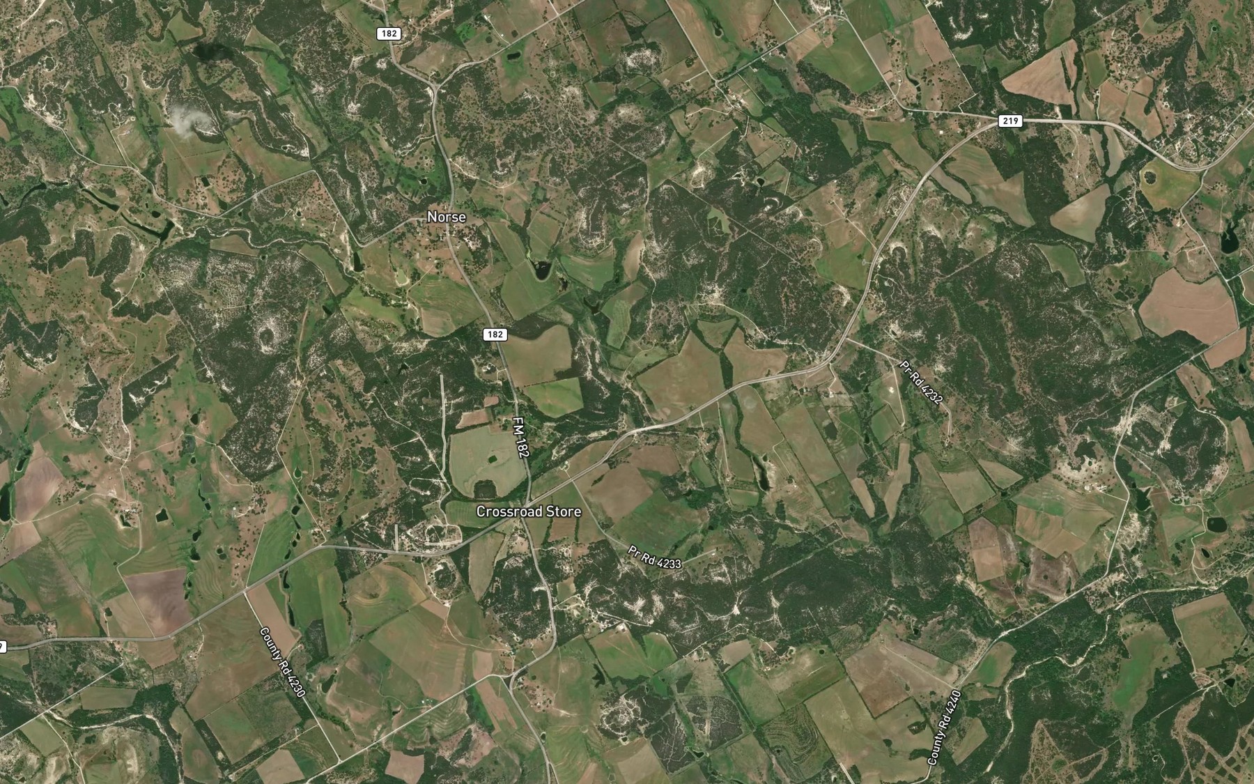 Satellite map of the Gin Branch