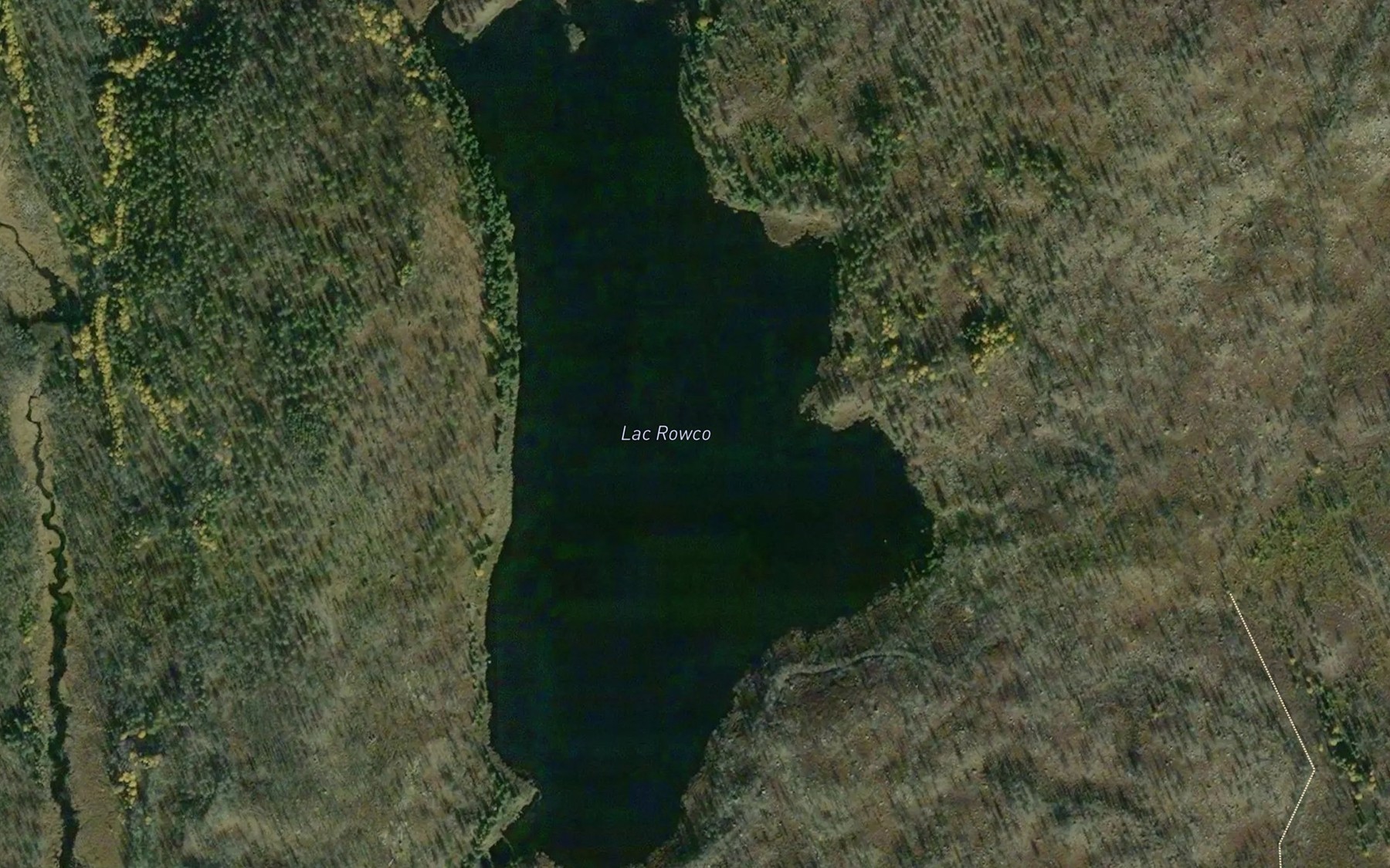 Satellite map of the Lac Rowco