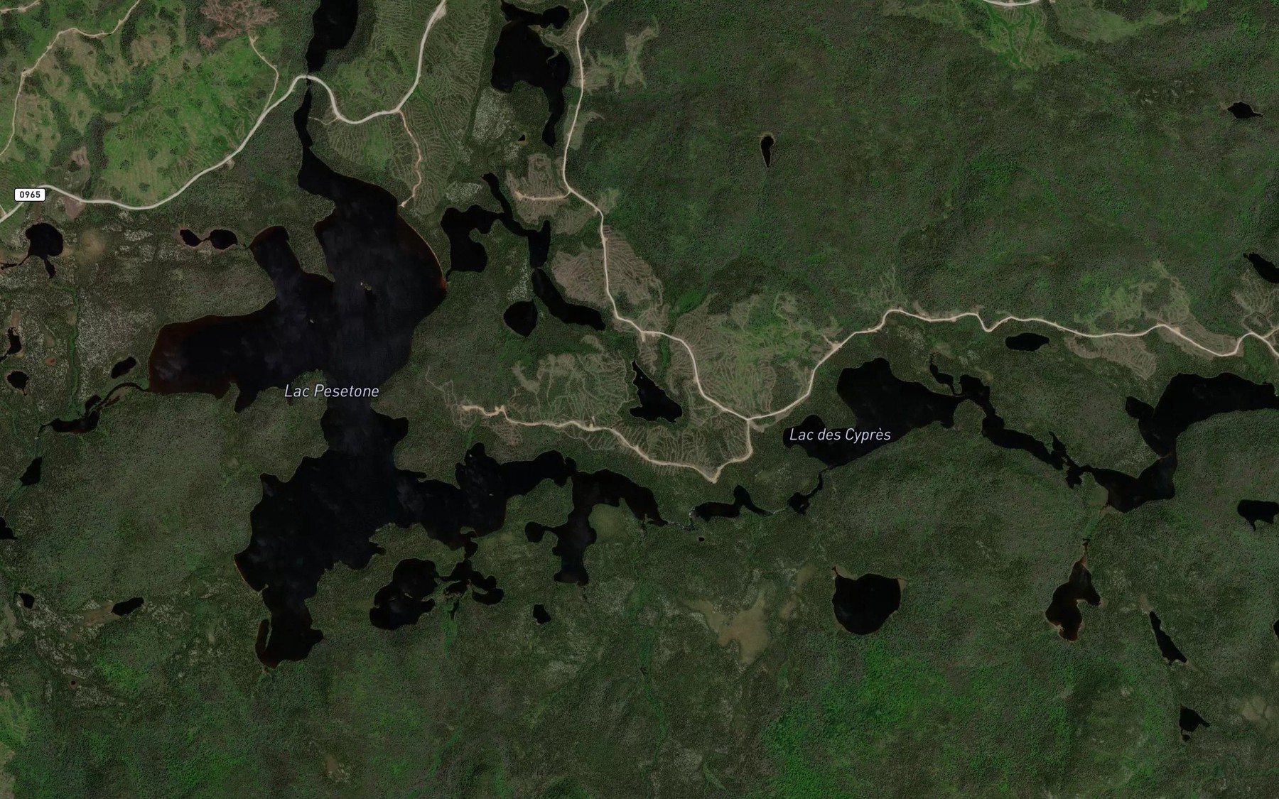 Satellite map of the Lac Claude