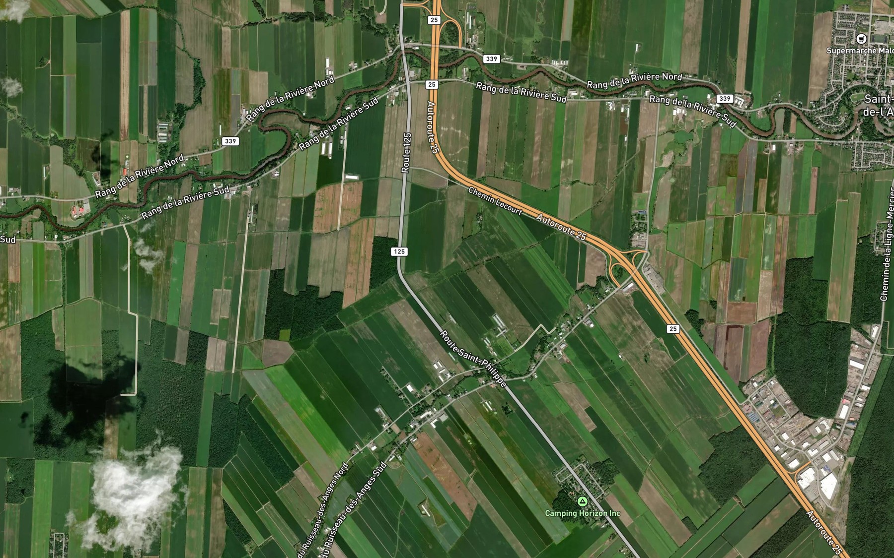 Satellite map of the Branche du Brule