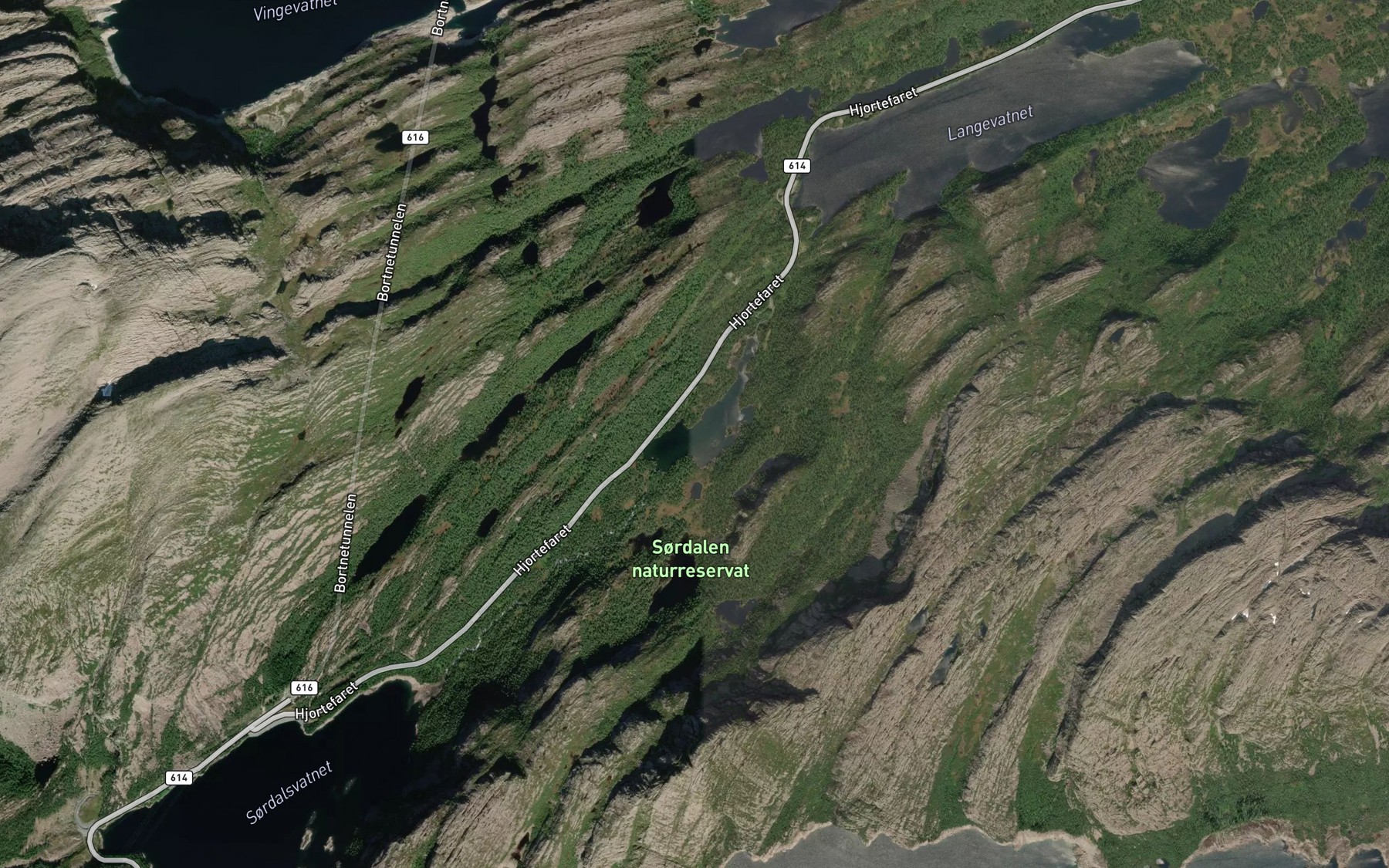 Satellite map of the Brandevatnet