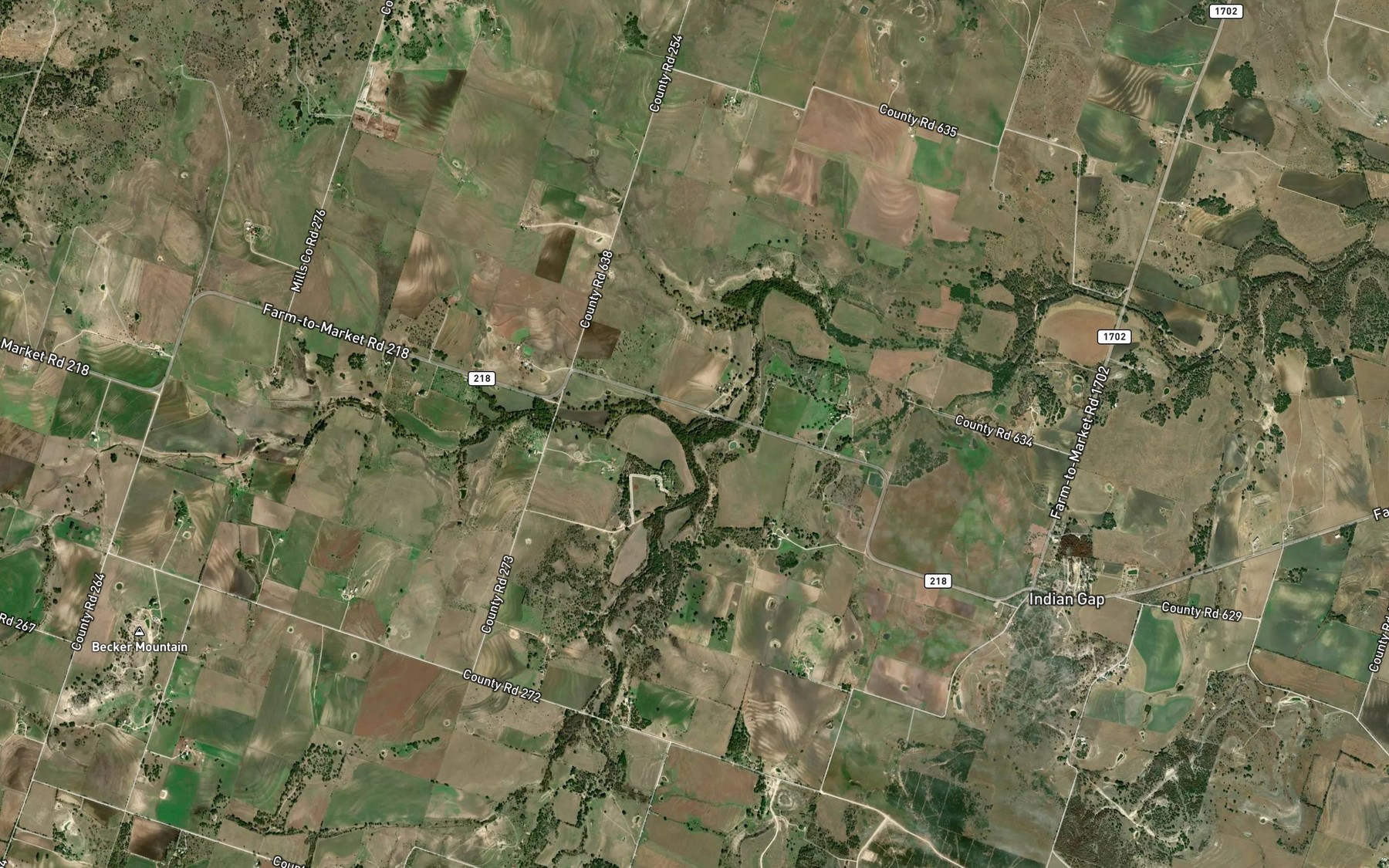 Satellite map of the Washboard Creek