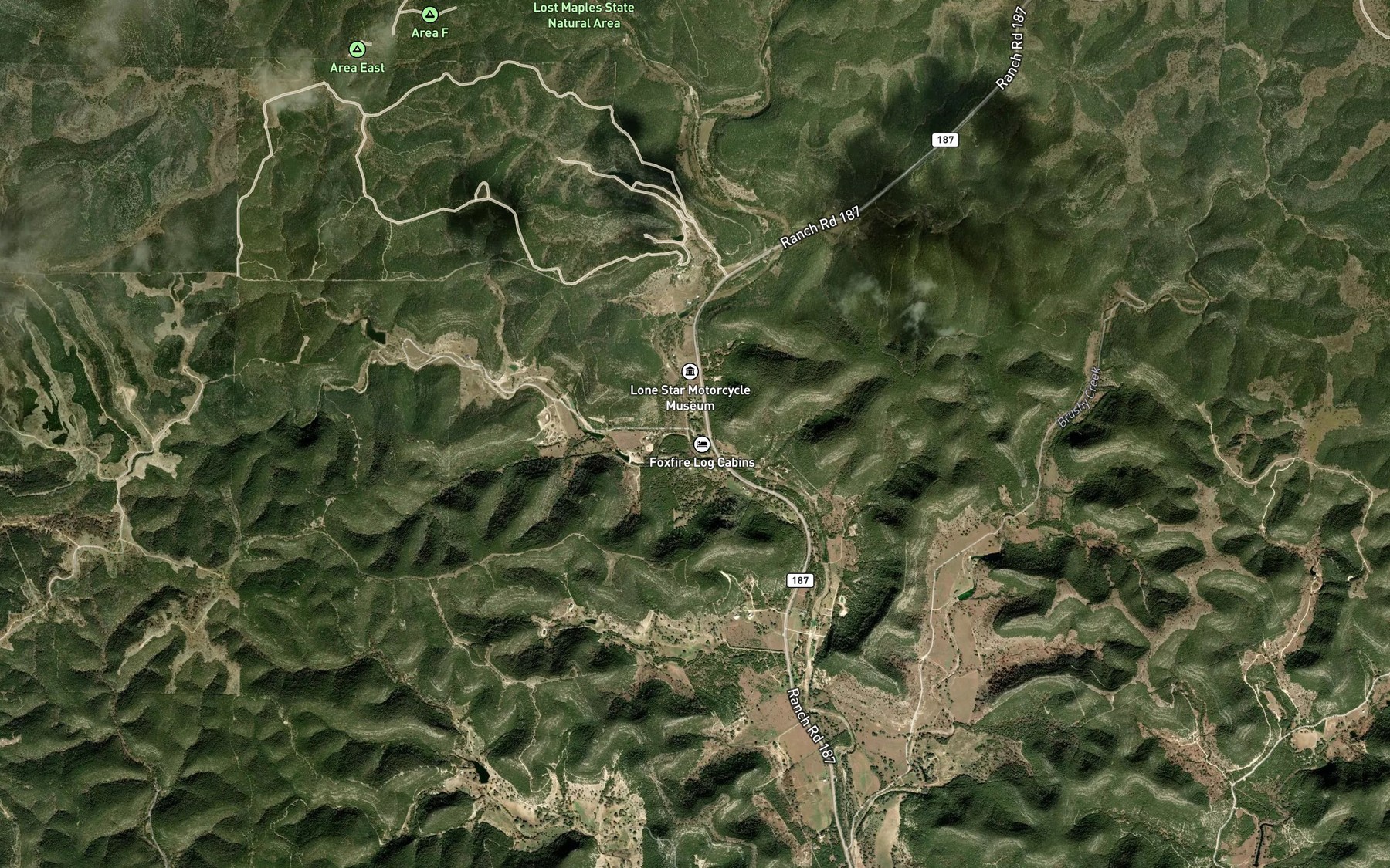 Satellite map of the Marler Creek