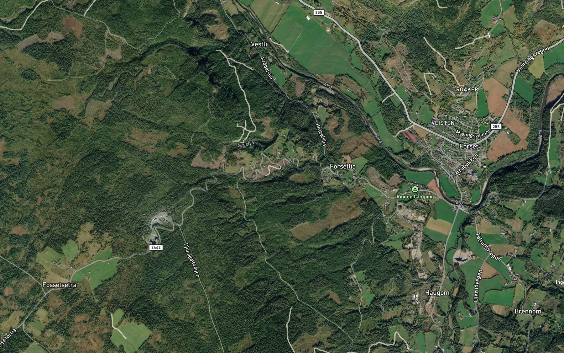 Satellite map of the Sagbekken
