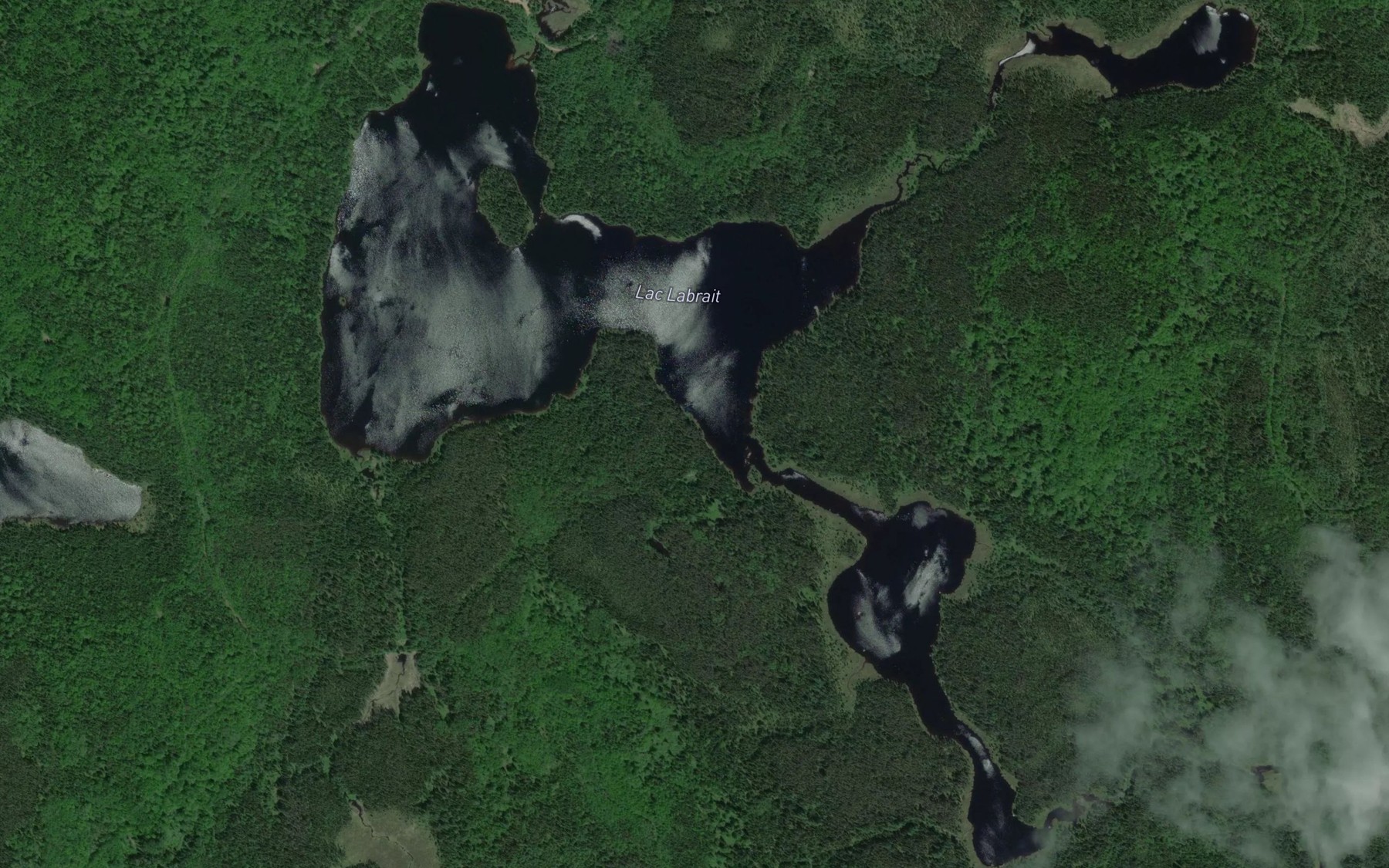 Satellite map of the Lac Labrait