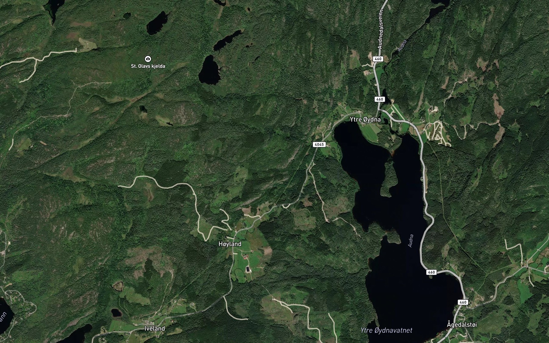 Satellite map of the Rullandsbekken