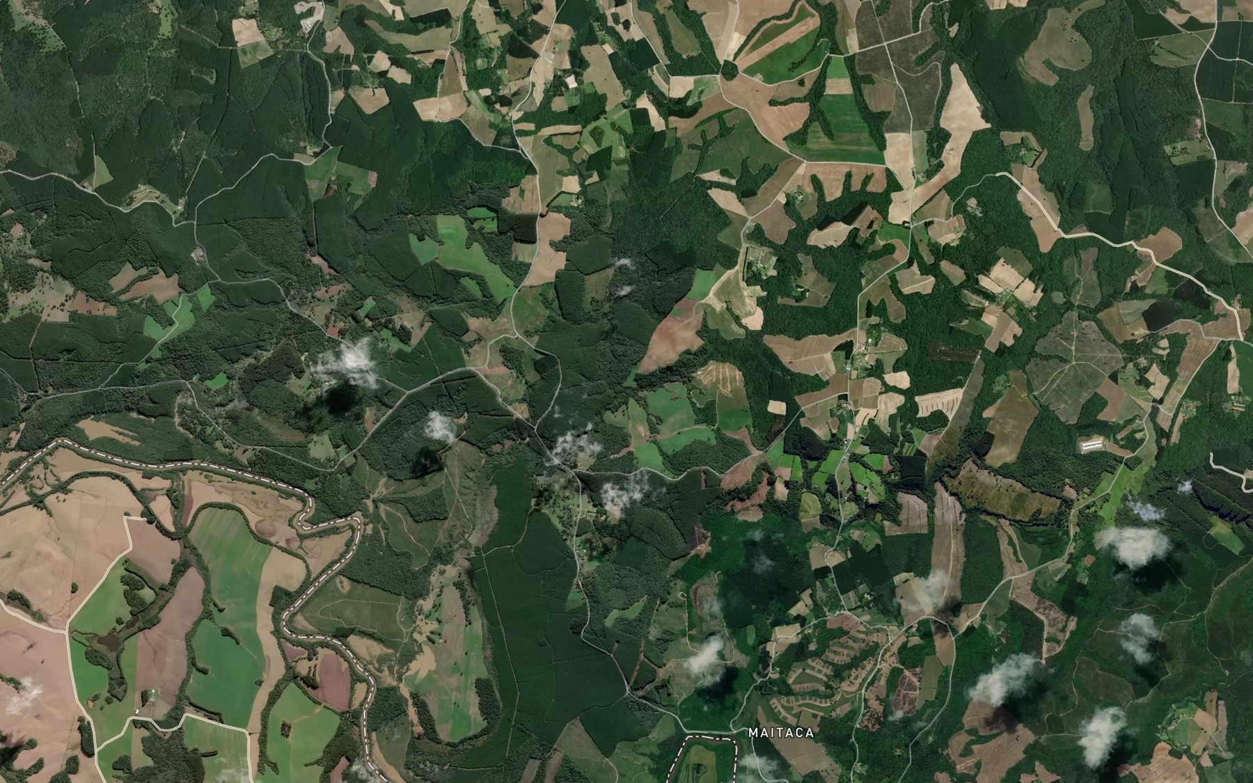 Satellite map of the Corrego Funil