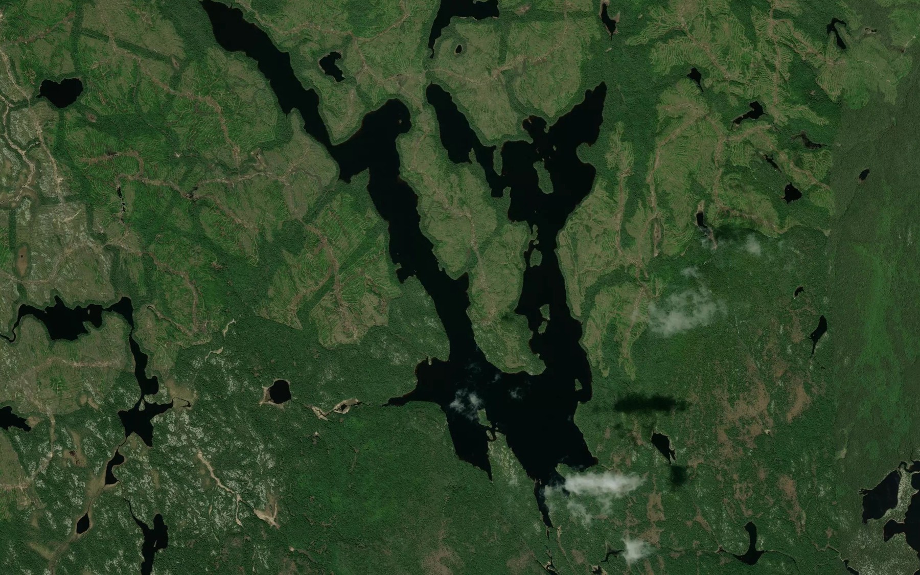 Satellite map of the Lac Steve