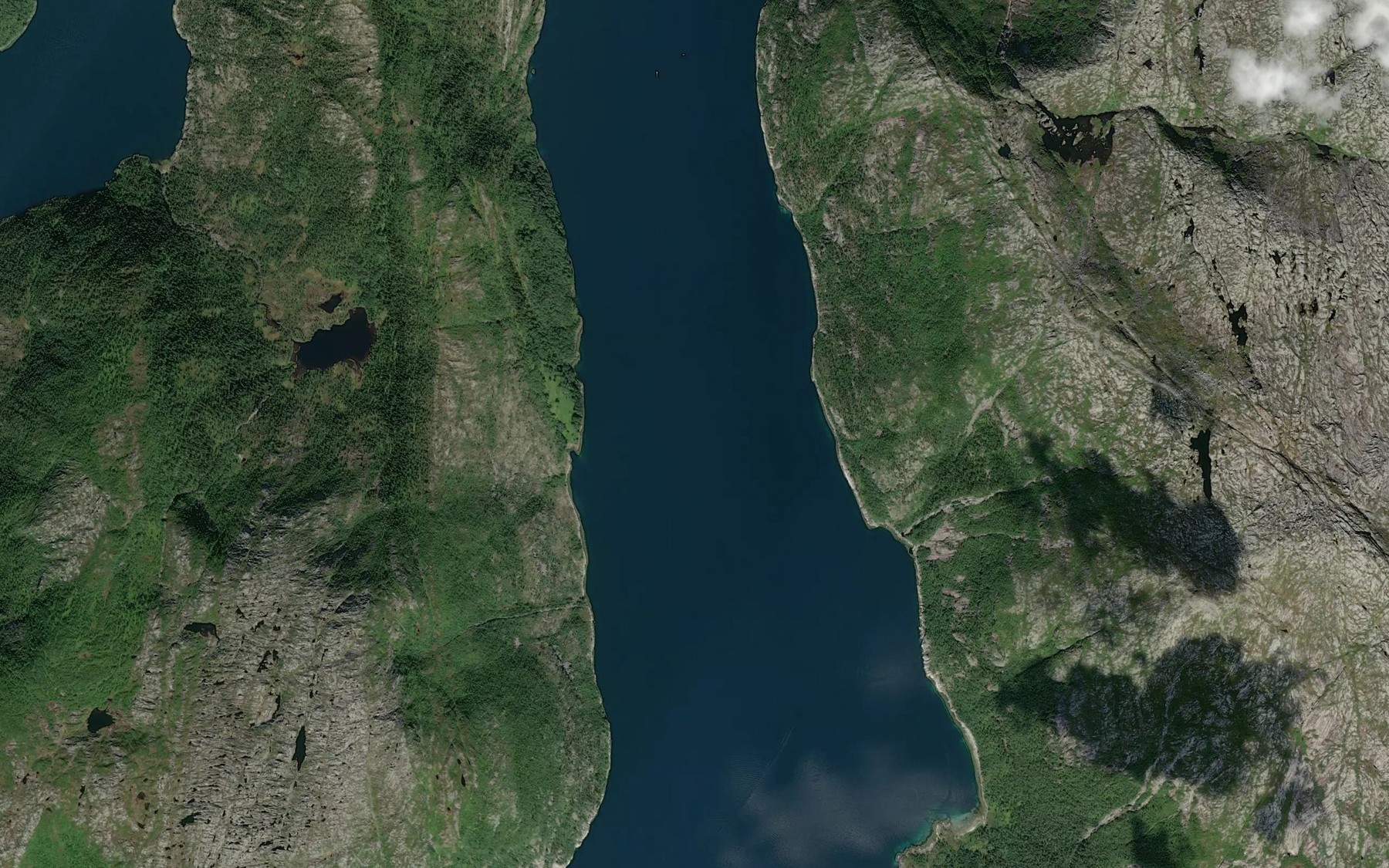 Satellite map of the Storfjorden