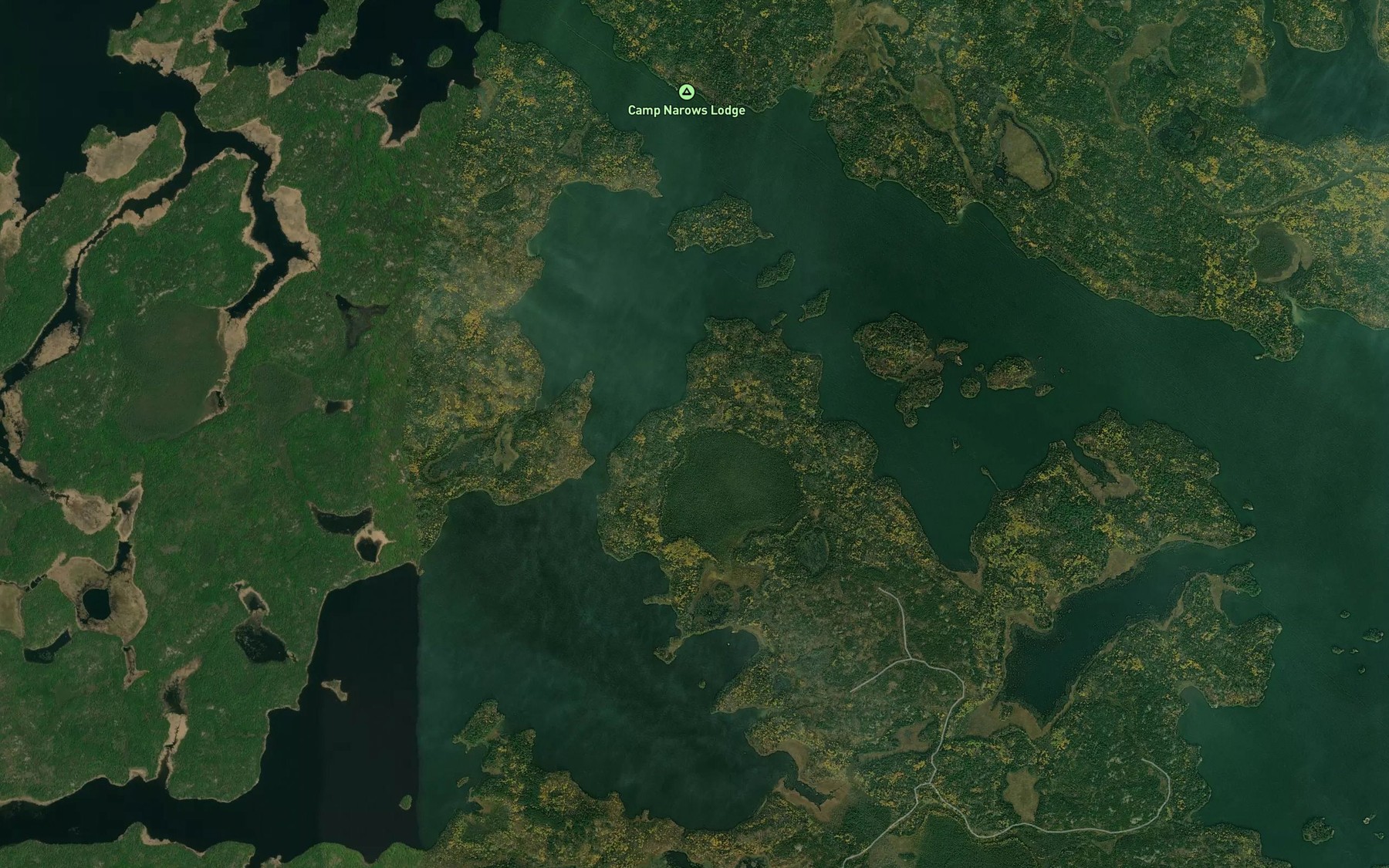 Satellite map of the Shelter Bay