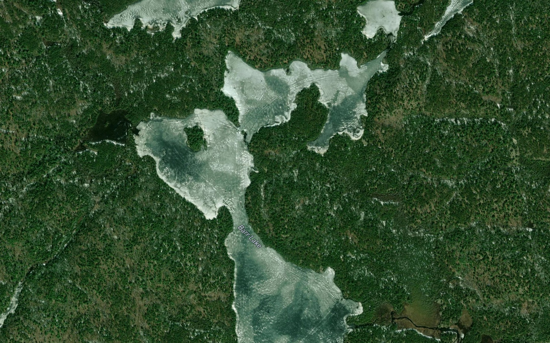 Satellite map of the Barr Lake