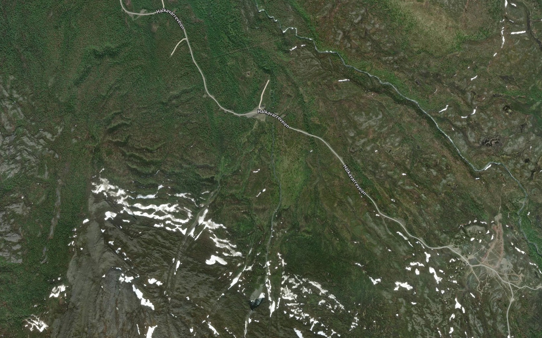 Satellite map of the Riebanasjakka