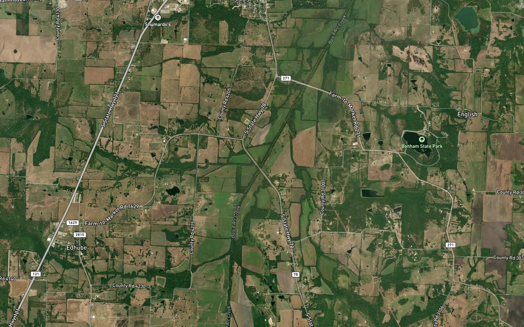Satellite map of the Cooper Creek
