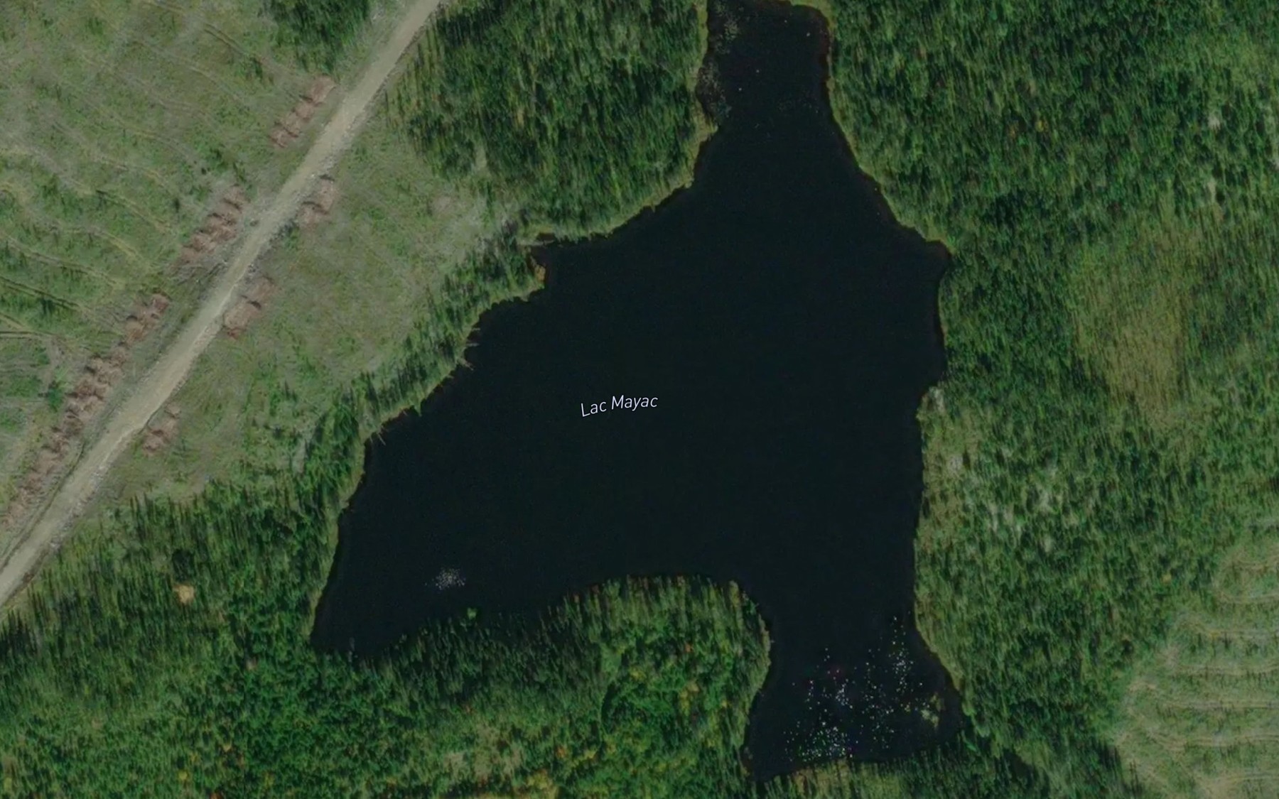 Satellite map of the Lac Mayac