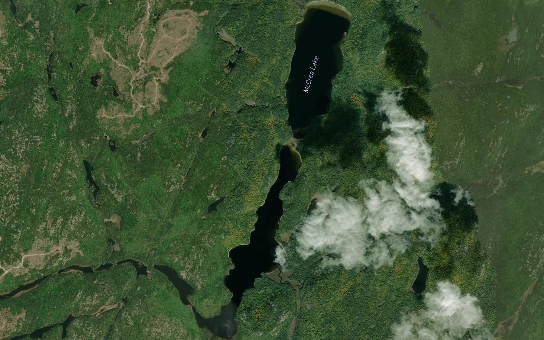 Satellite map of the North McCrea Lake
