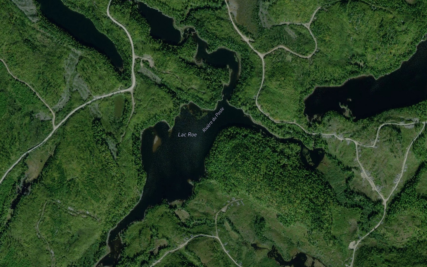 Satellite map of the Lac Roe