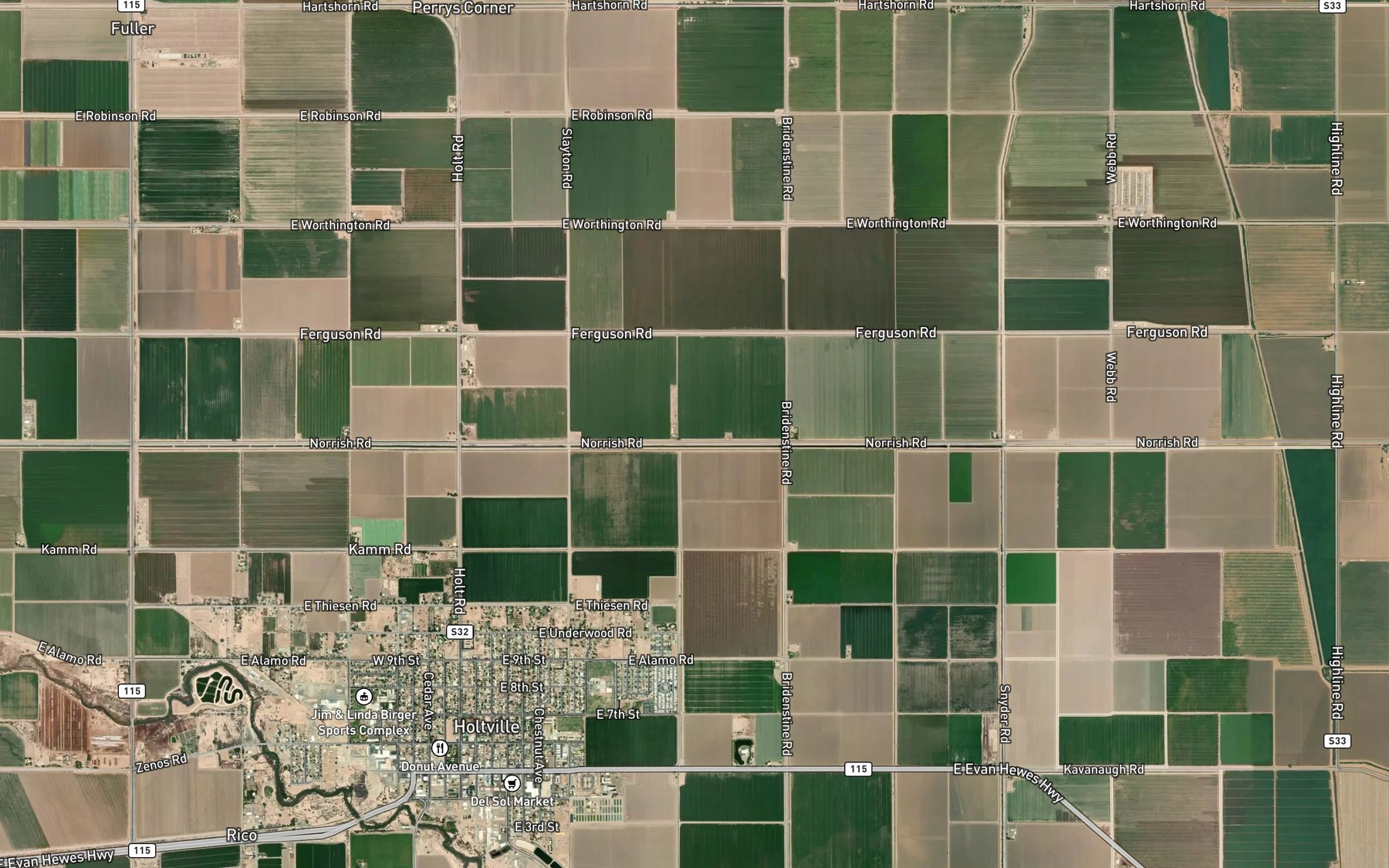Satellite map of the Palmetto Lateral
