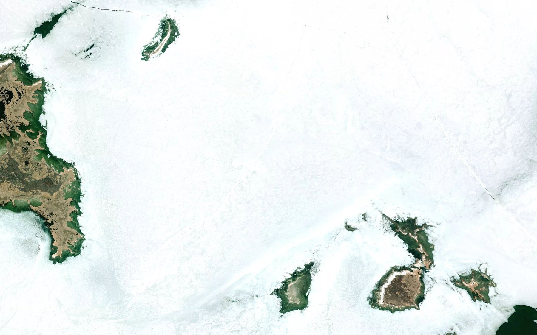 Satellite map of the South Channel