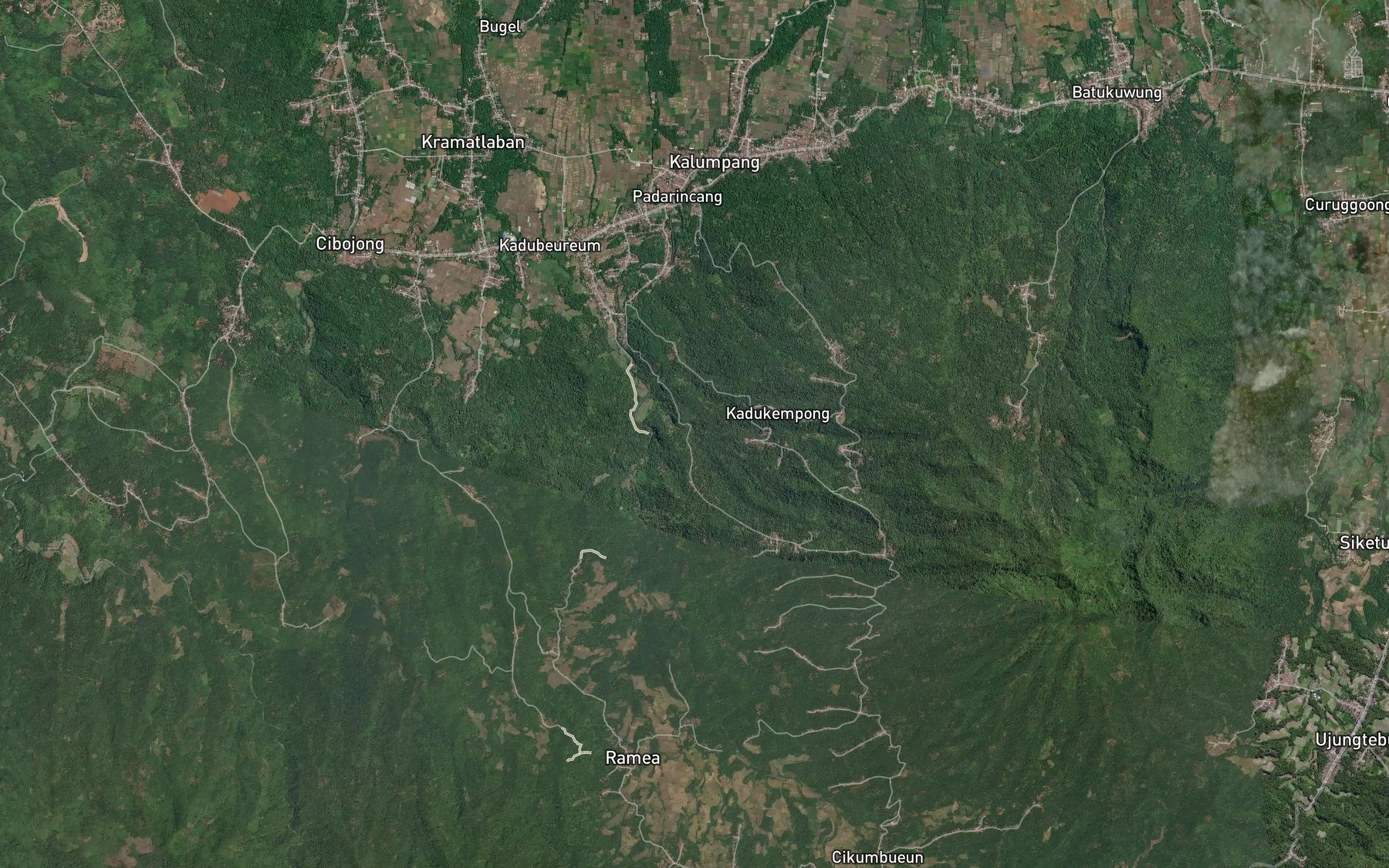 Satellite map of the Ci Gumawang