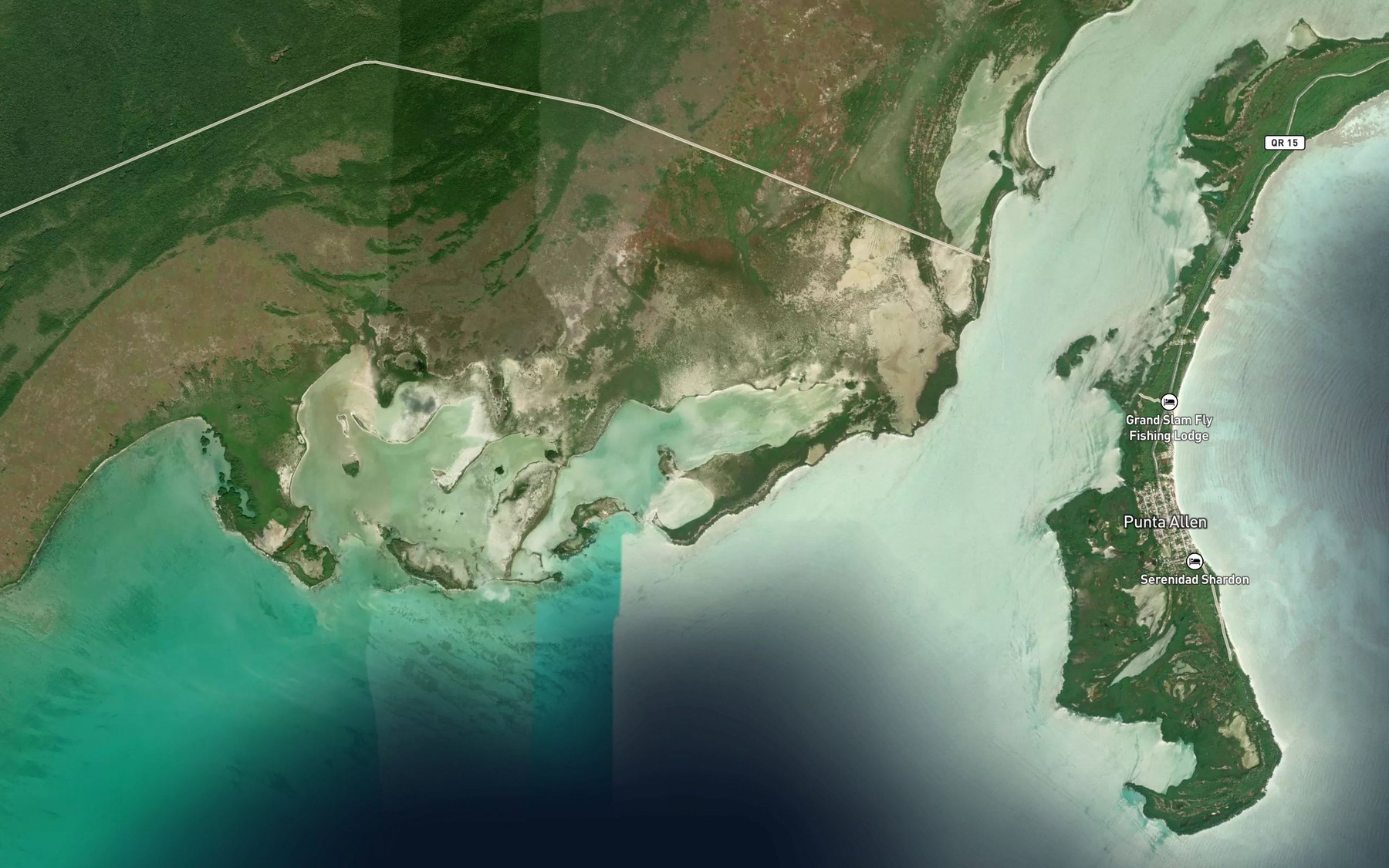 Satellite map of the Cuatro Mogotes