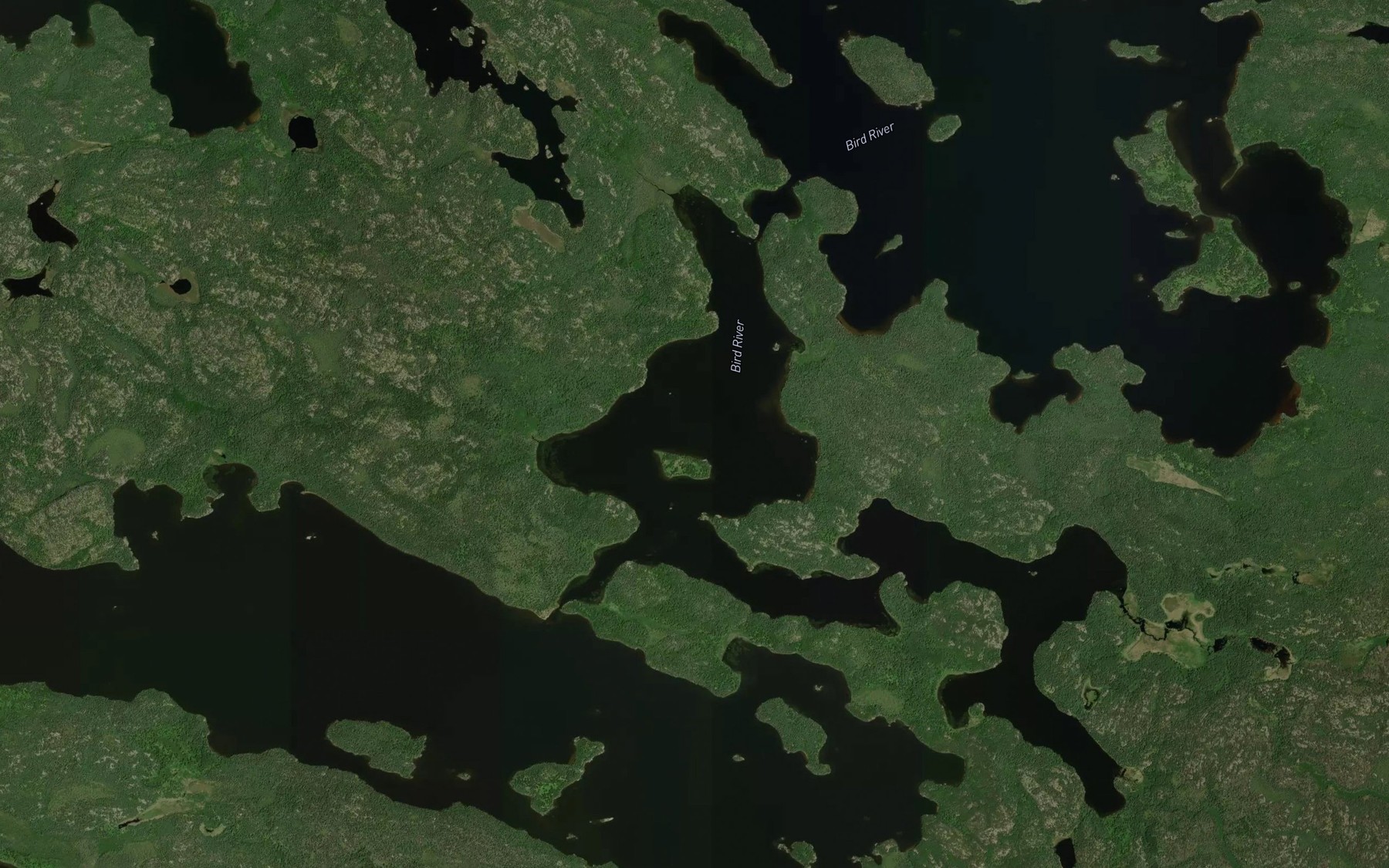 Satellite map of the Midway Lake