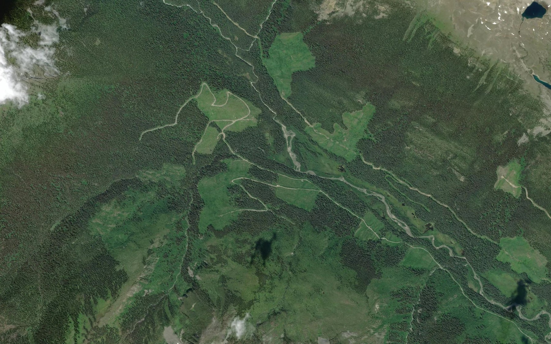 Satellite map of the McAndrew Creek