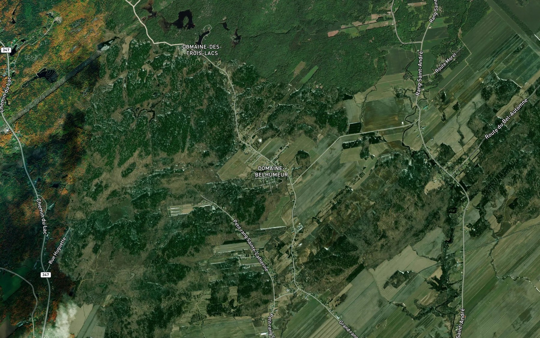 Satellite map of the Lac Belhumeur