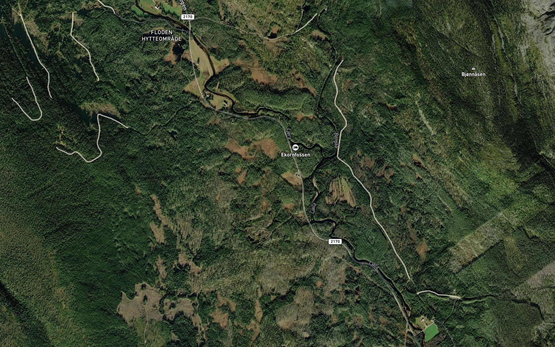 Satellite map of the Berglibekken